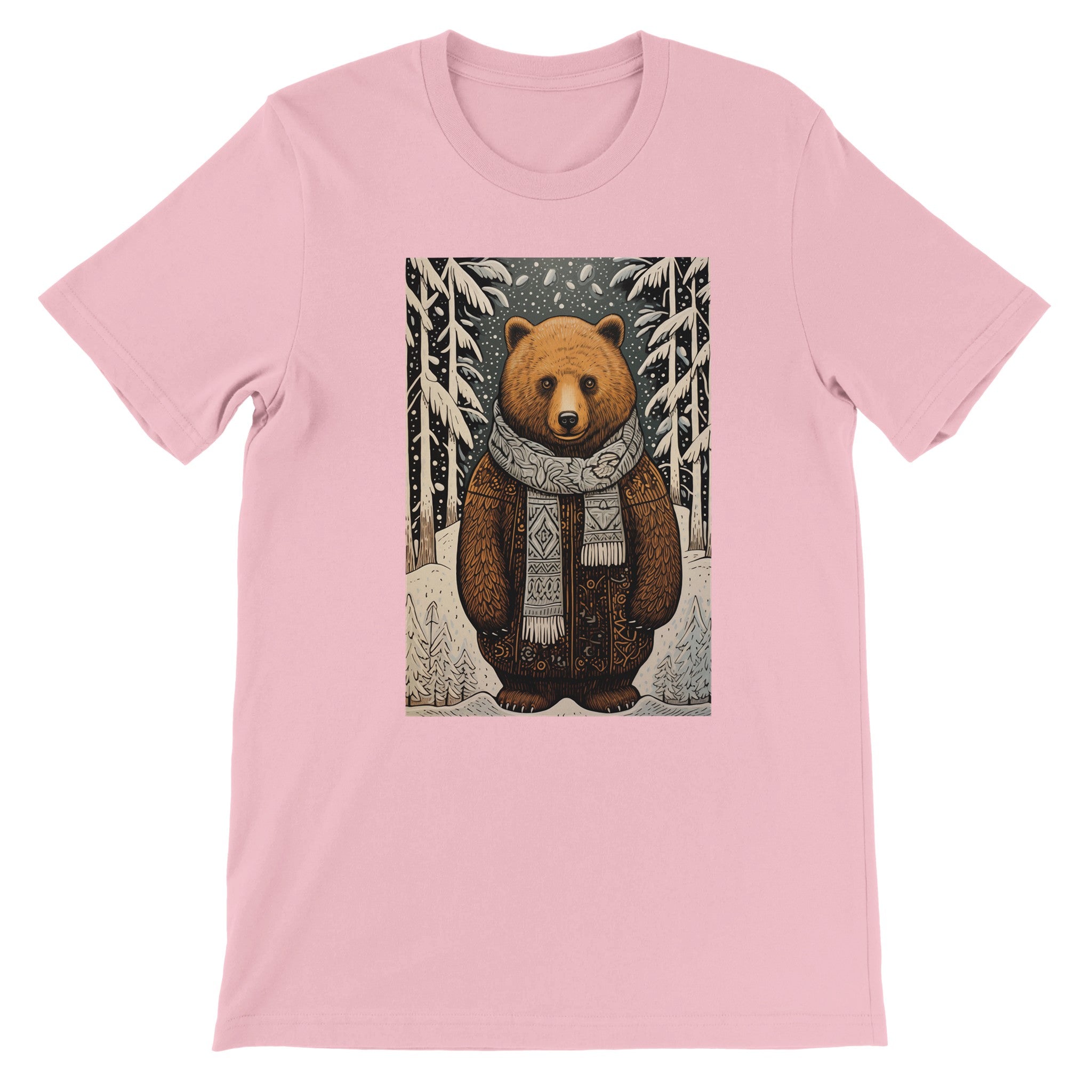 Budget Unisex Crewneck T-shirt/Bear-Winter - Enet Images