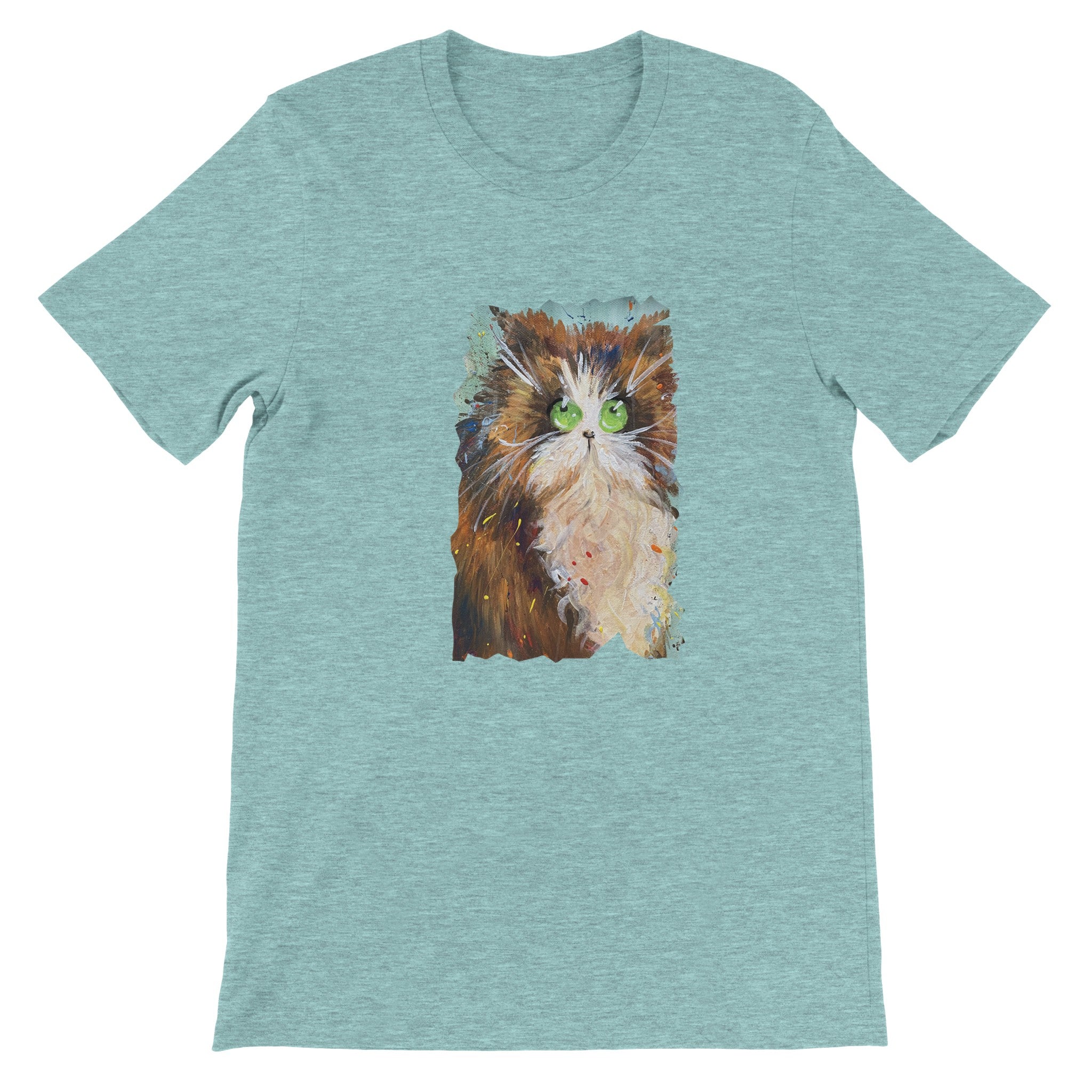 Budget Unisex Crewneck T-shirt/Cute-Cat - Enet Images