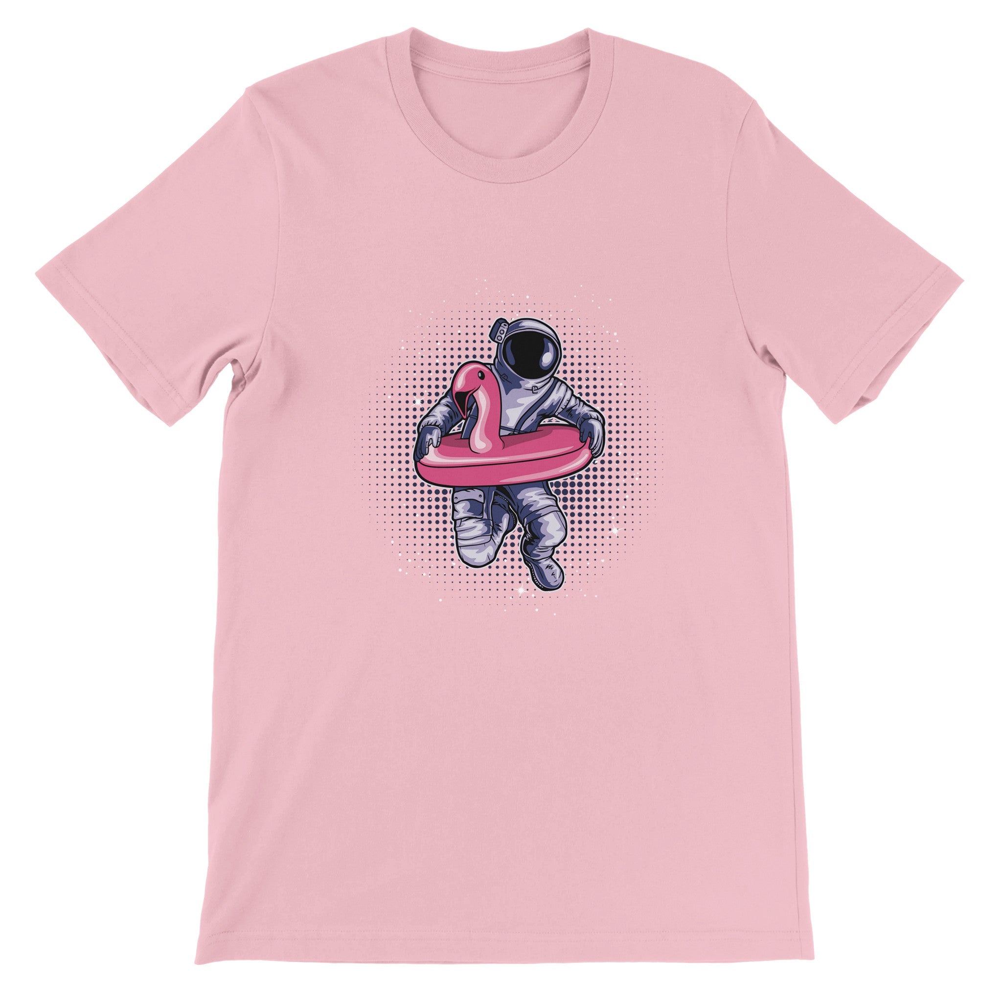 Budget Unisex Crewneck T-shirt/Astronaut-Flamingo - Enet Images