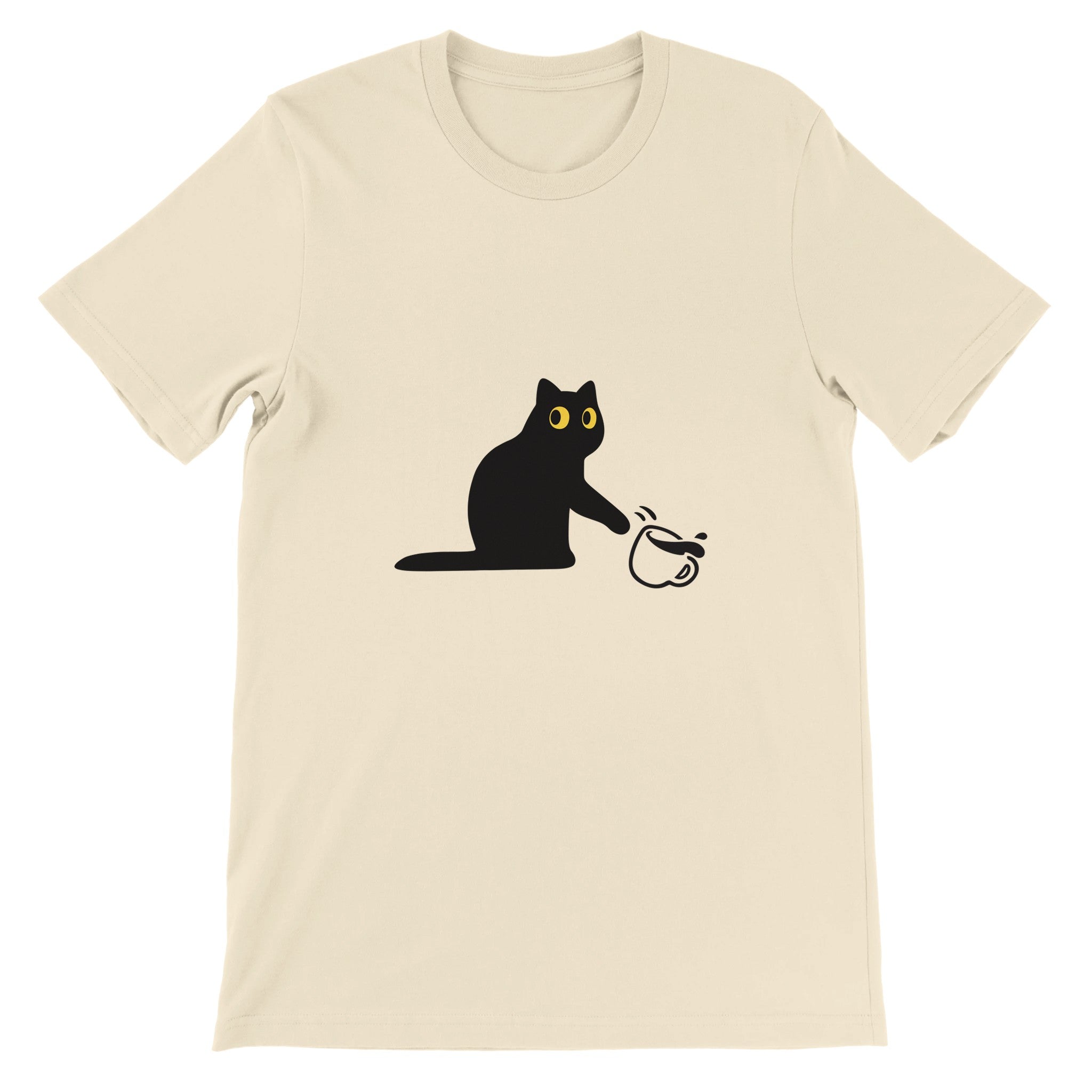 Budget Unisex Crewneck T-shirt/Cat-Coffee - Enet Images