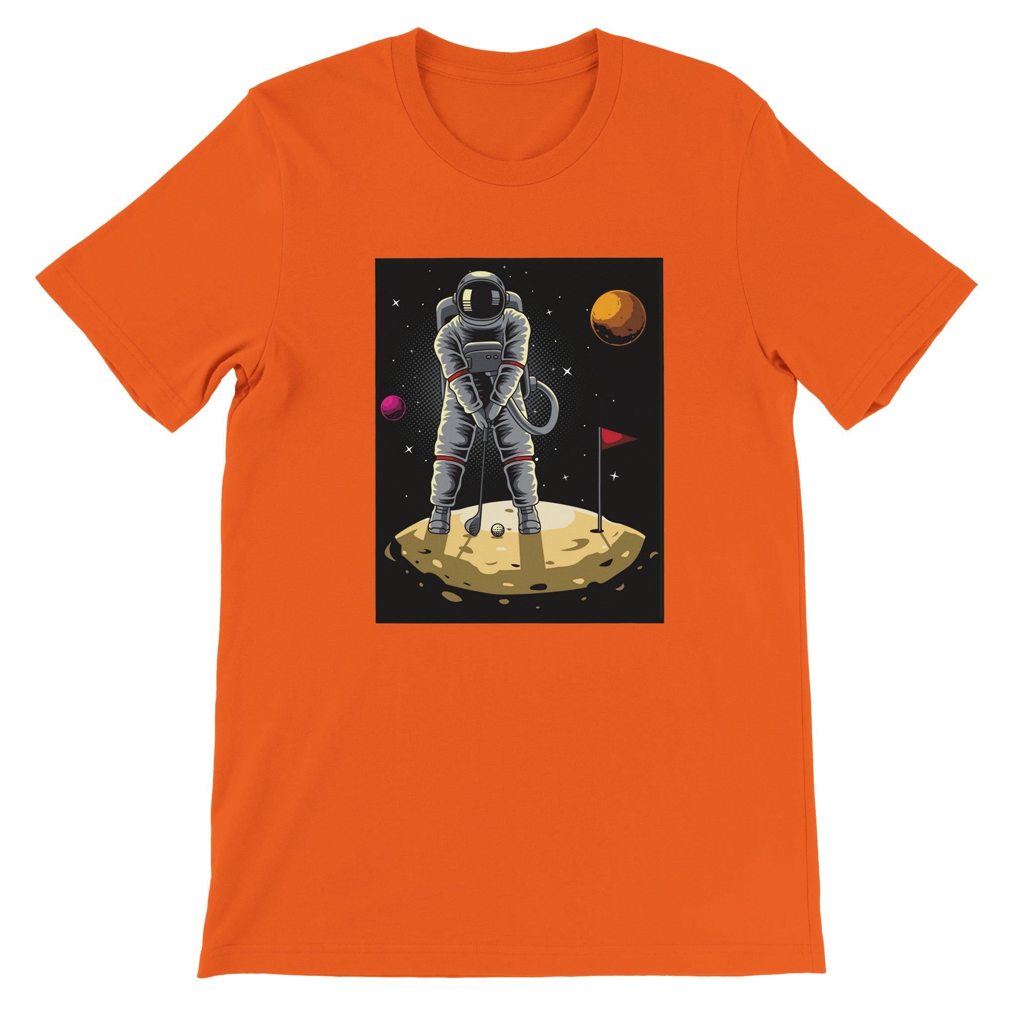 Budget Unisex Crewneck T-shirt/Astronaut-Golf - Enet Images