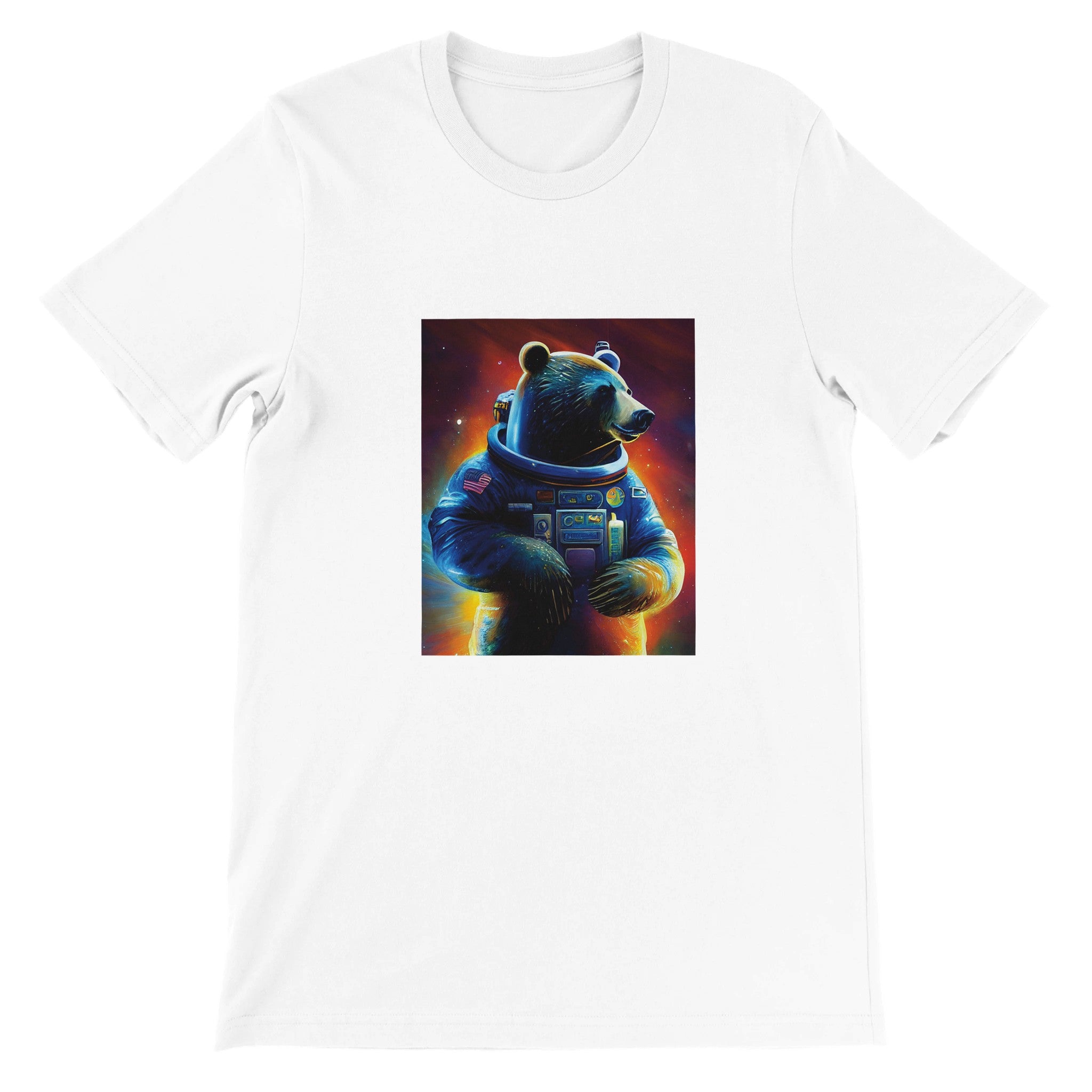 Budget Unisex Crewneck T-shirt/Bear-Astronaut - Enet Images