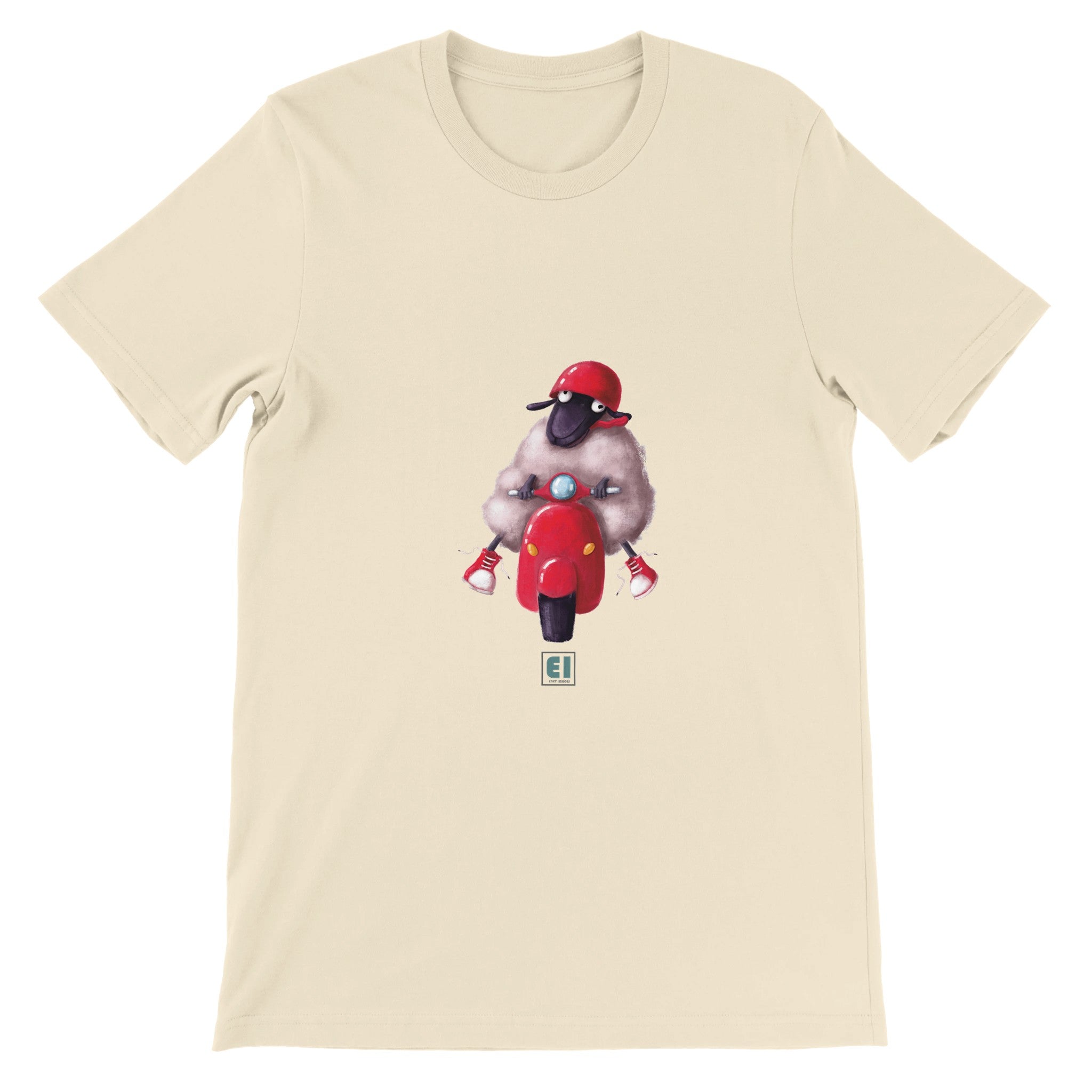Budget Unisex Crewneck T-shirt/Sheep-Vespa - Enet Images
