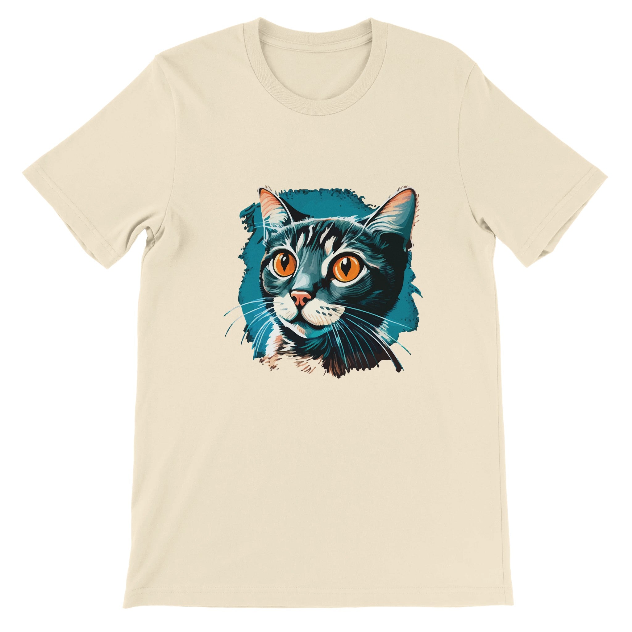 Budget Unisex Crewneck T-shirt/Blue-Cat - Enet Images