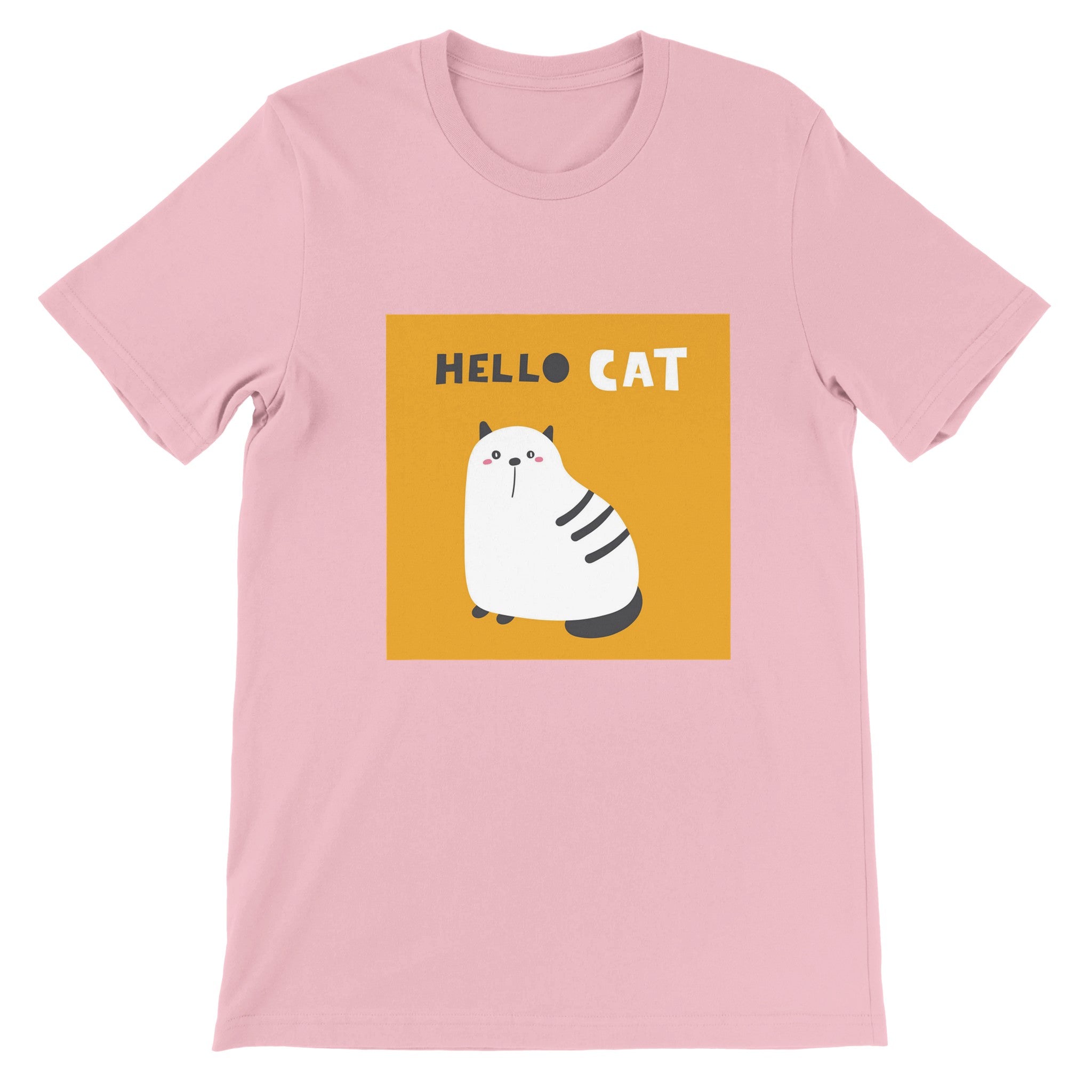 Budget Unisex Crewneck T-shirt/Hello-Cat - Enet Images