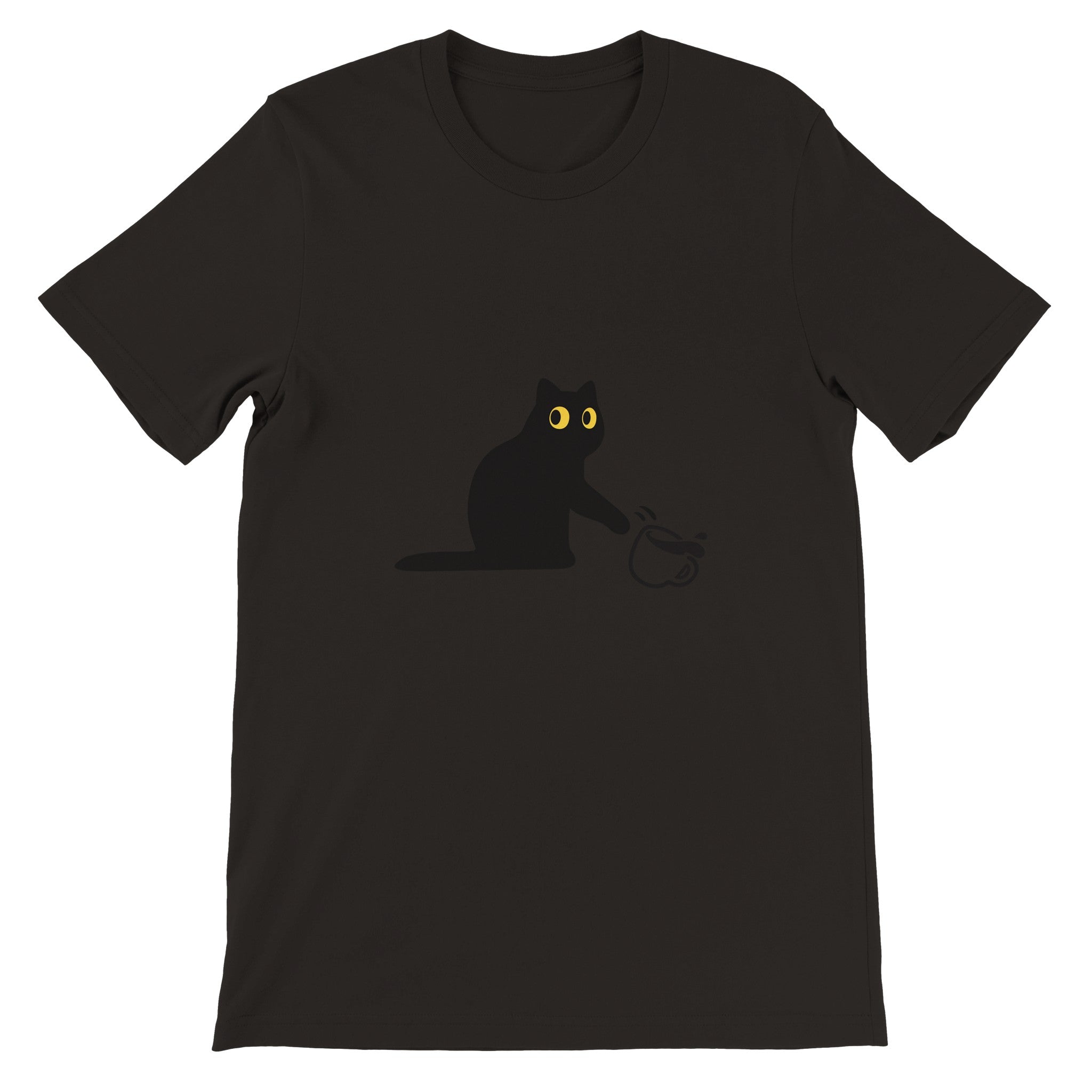 Budget Unisex Crewneck T-shirt/Cat-Coffee - Enet Images