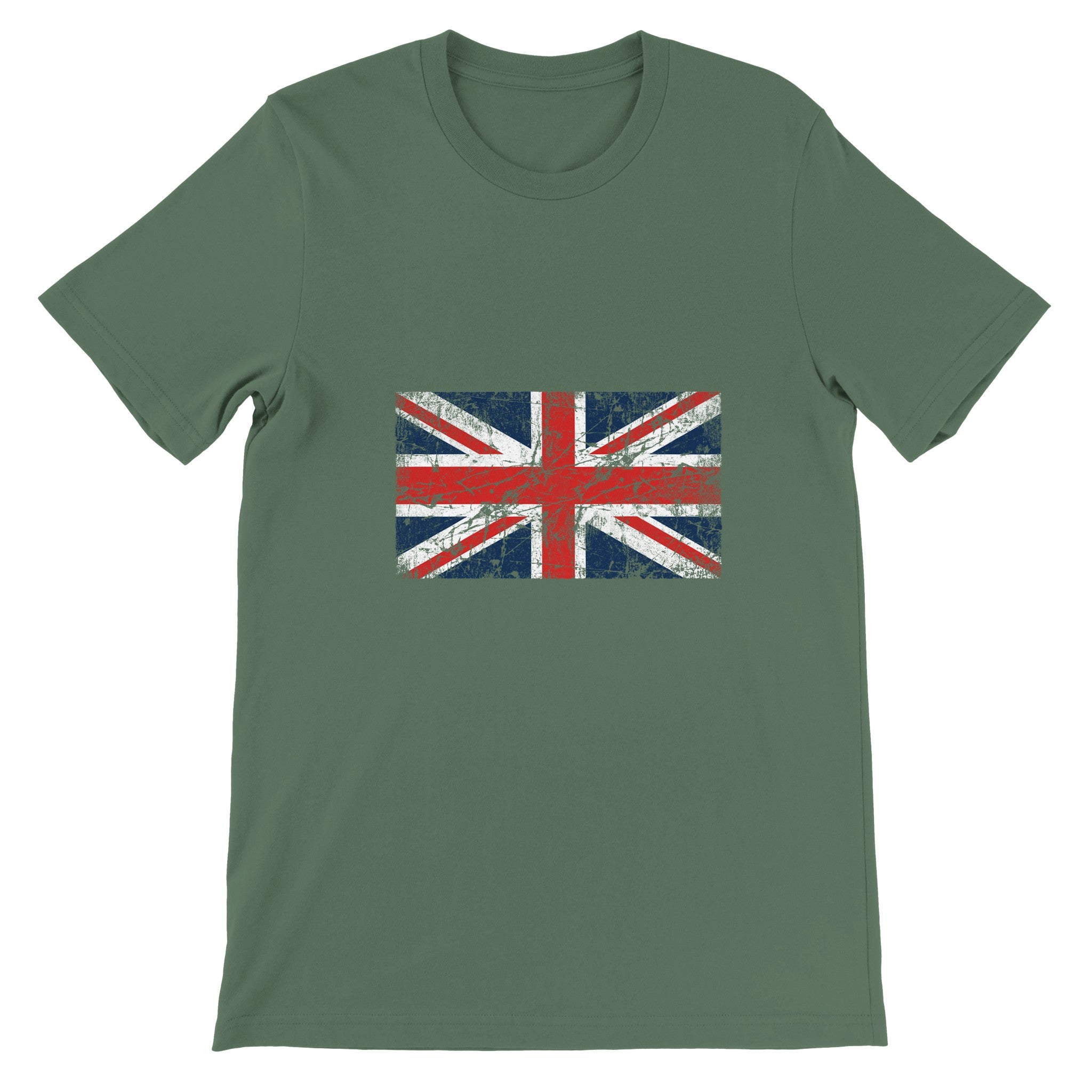 Budget Unisex Crewneck T-shirt/UK-Flag-Vintage - Enet Images