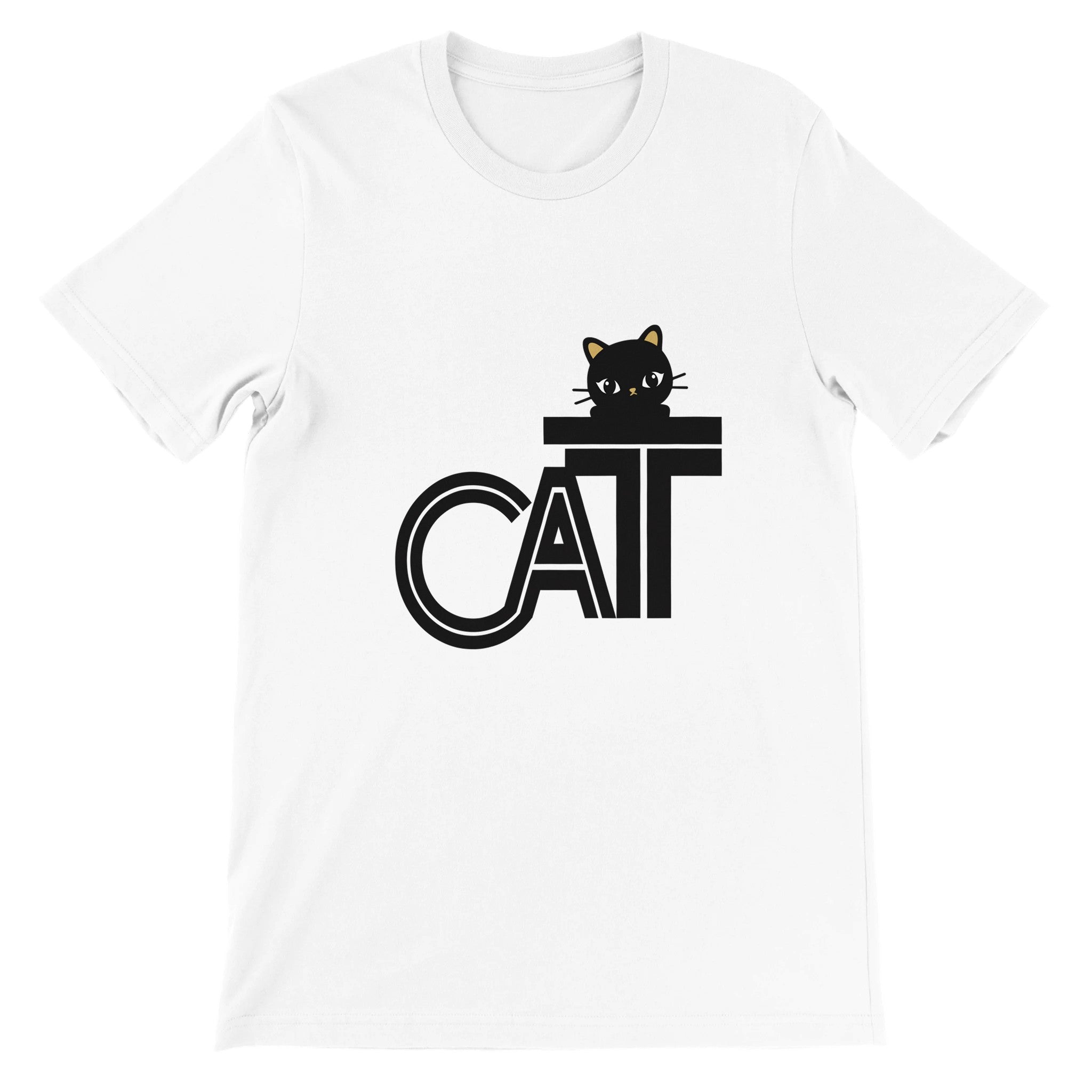 Budget Unisex Crewneck T-shirt/Cat-Funny - Enet Images