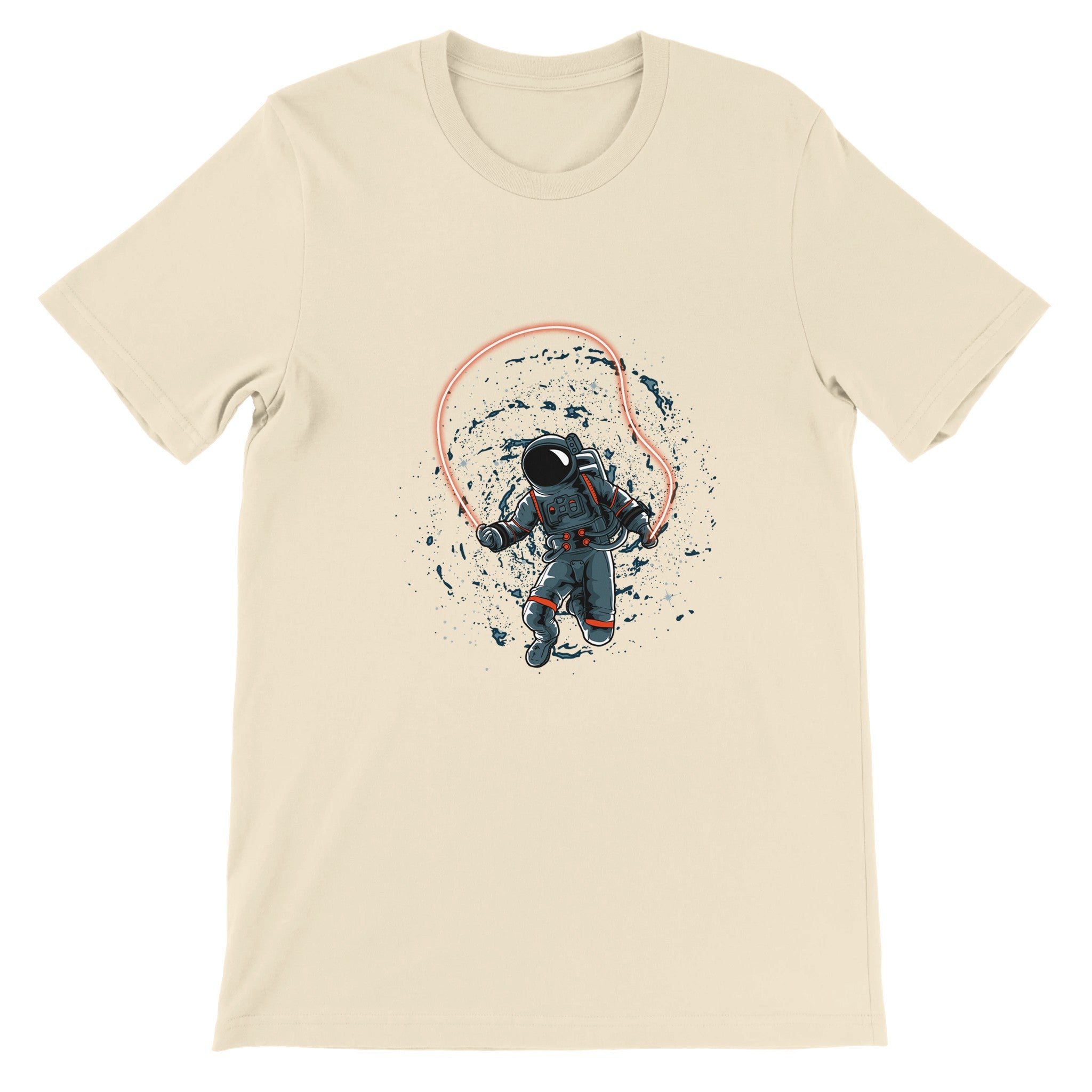 Budget Unisex Crewneck T-shirt/Astronaut-Playing - Enet Images
