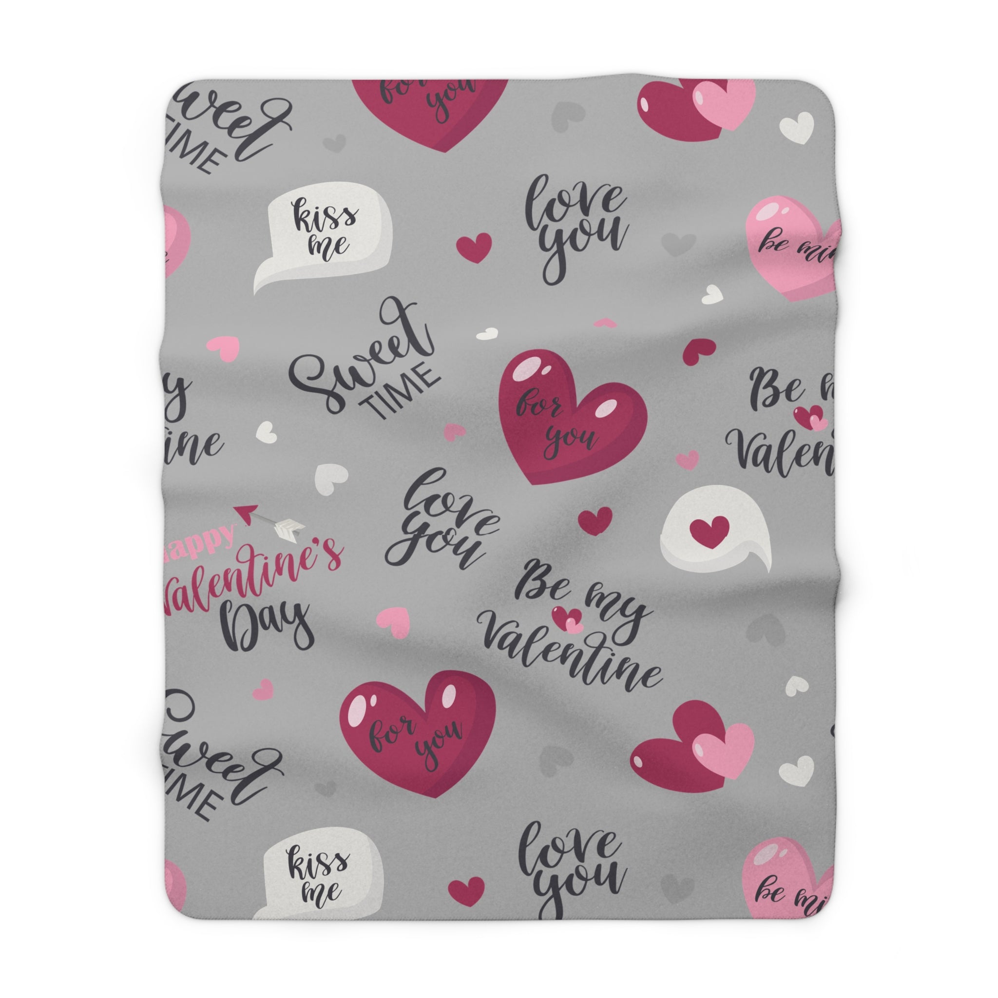 Be My Valentine/Sherpa Fleece Blanket - Enet Images