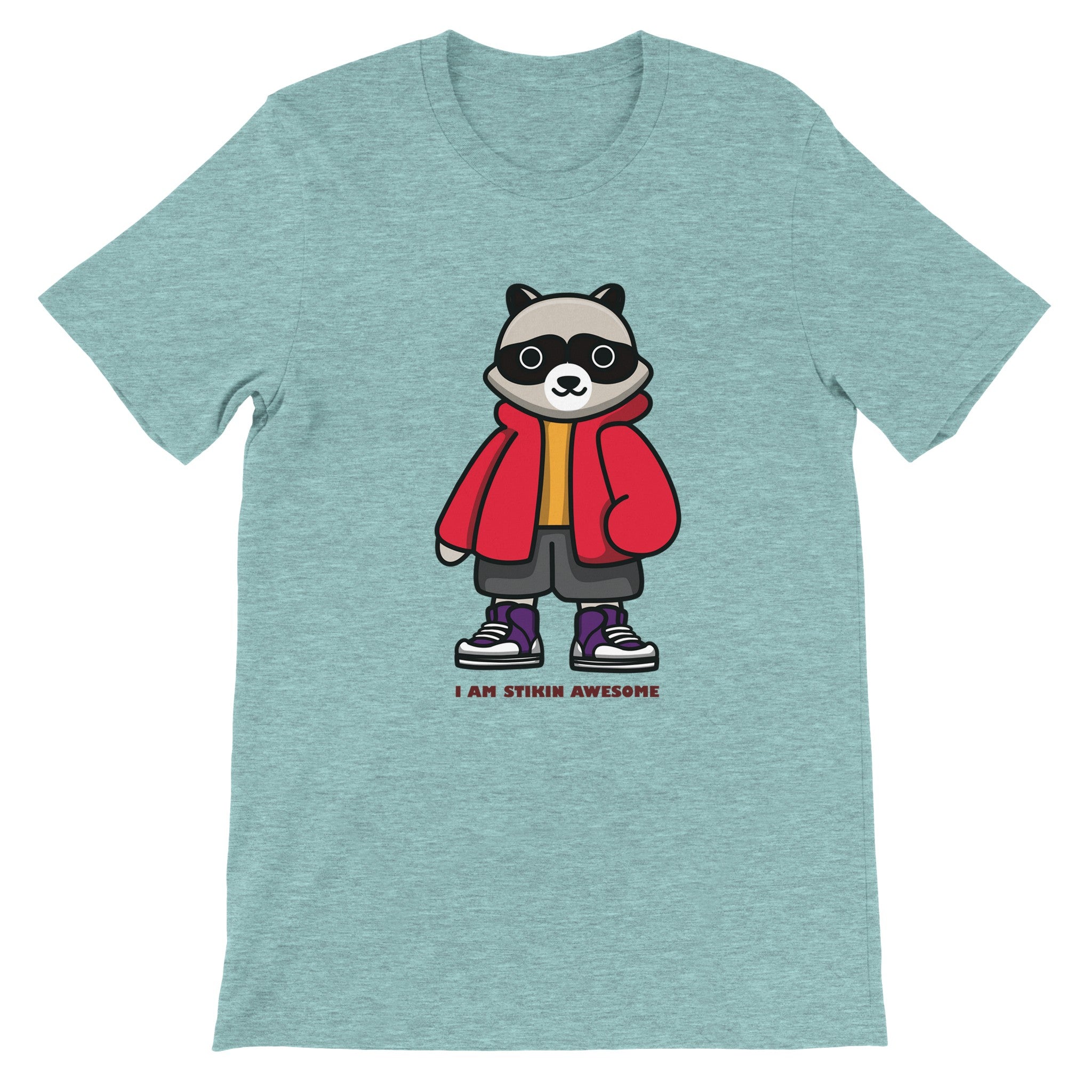 Budget Unisex Crewneck T-shirt/Skunk-Stikin-Awesome - Enet Images