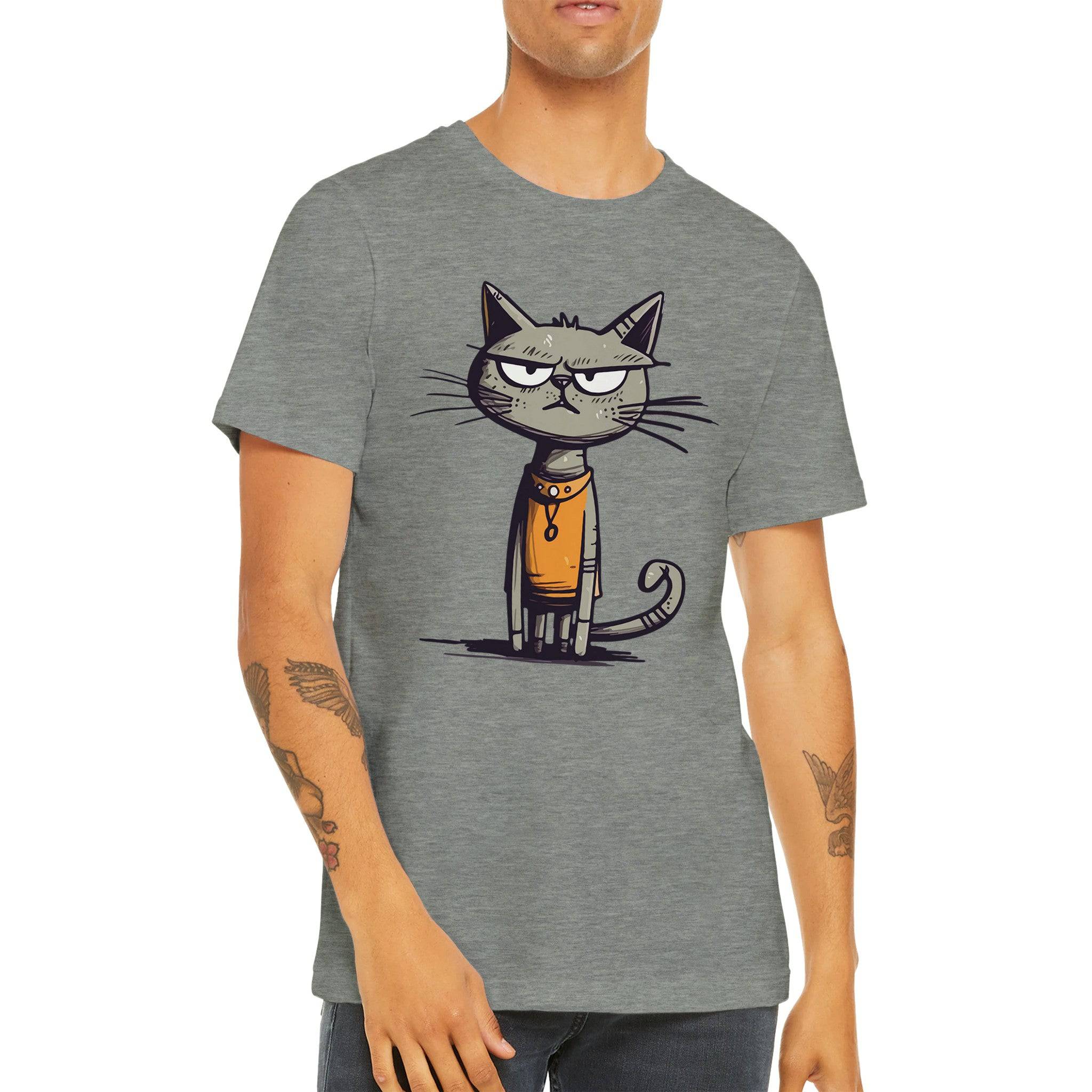 Budget Unisex Crewneck T-shirt/Egyptian-Funny-Cat - Enet Images