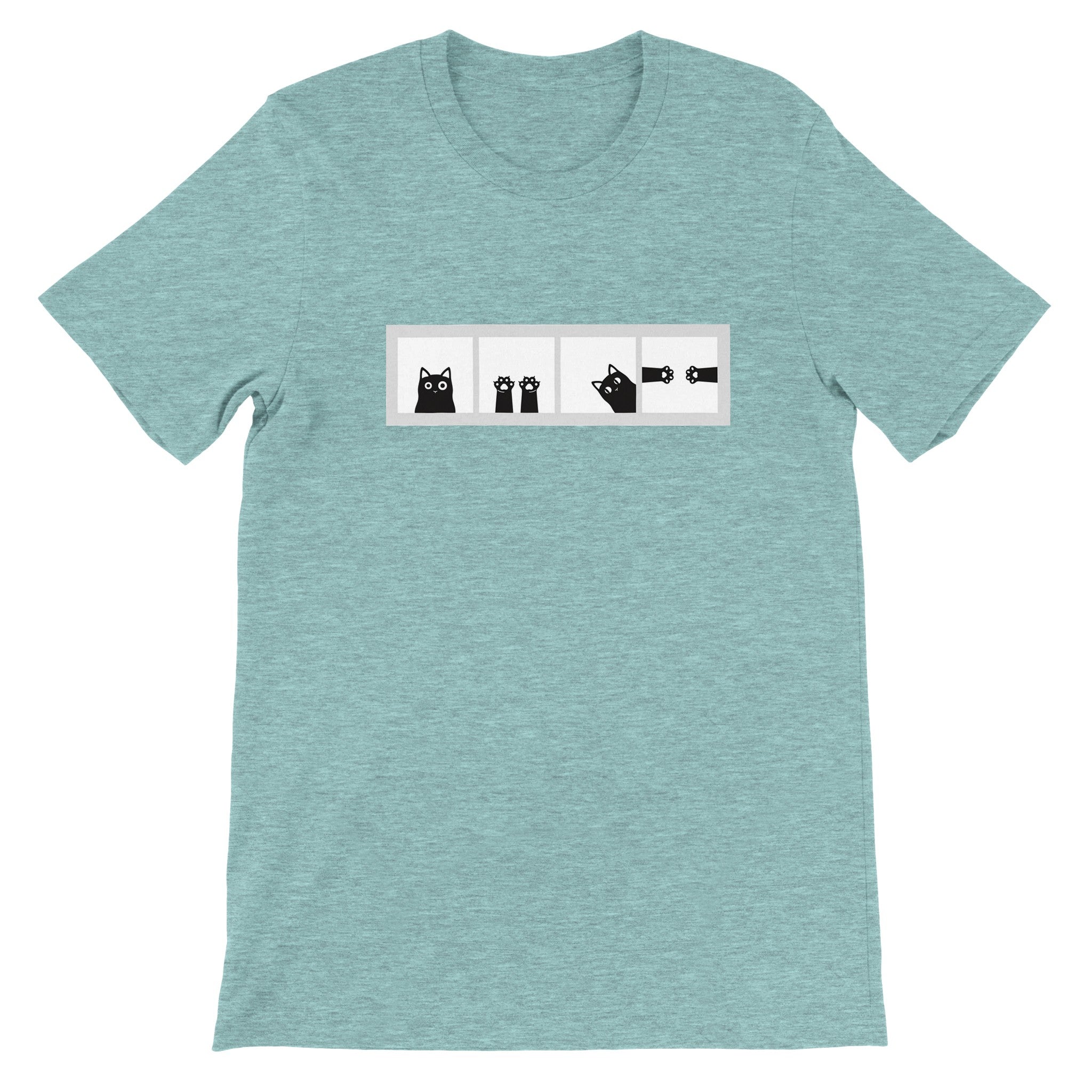 Budget Unisex Crewneck T-shirt/Cat-Windows - Enet Images