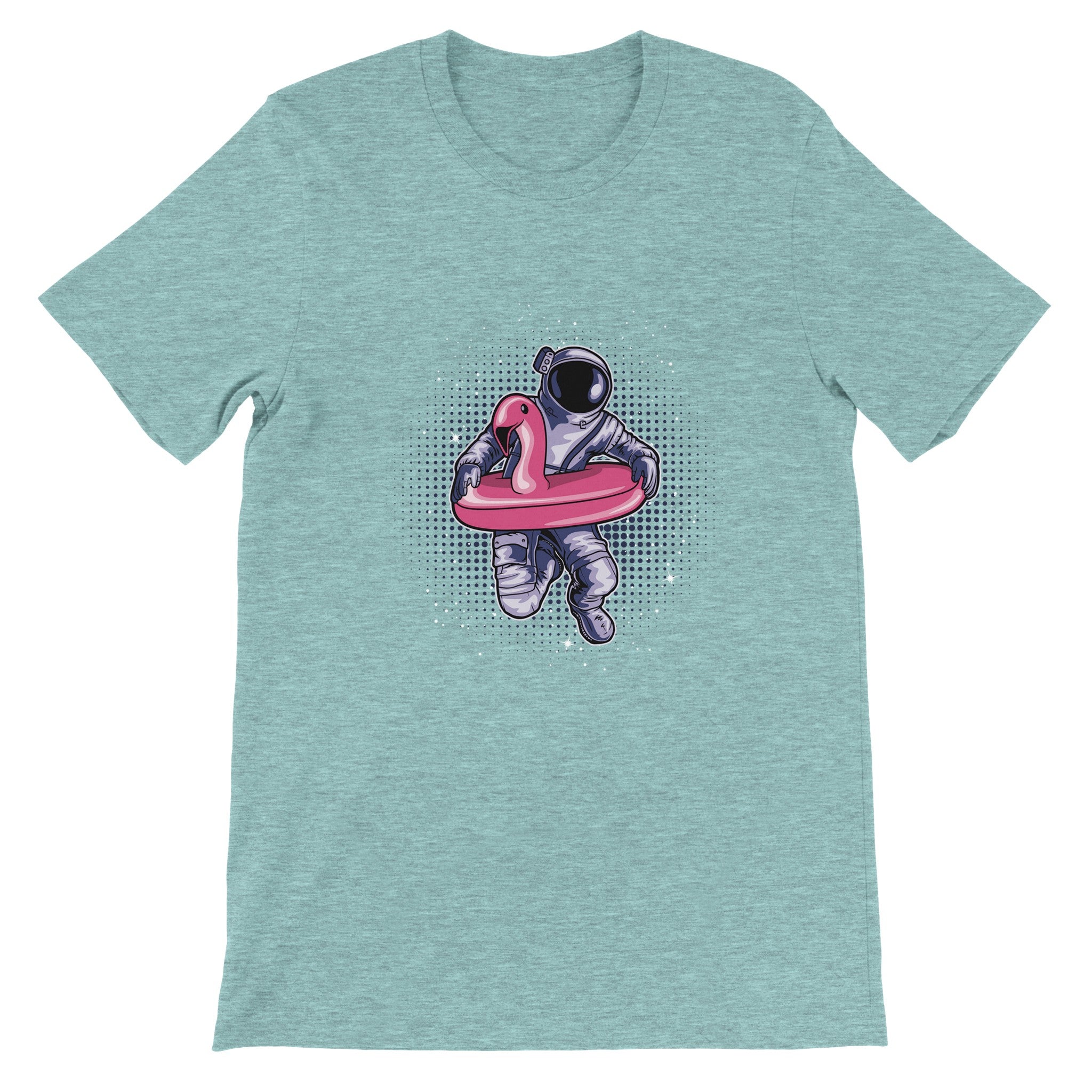 Budget Unisex Crewneck T-shirt/Astronaut-Flamingo - Enet Images