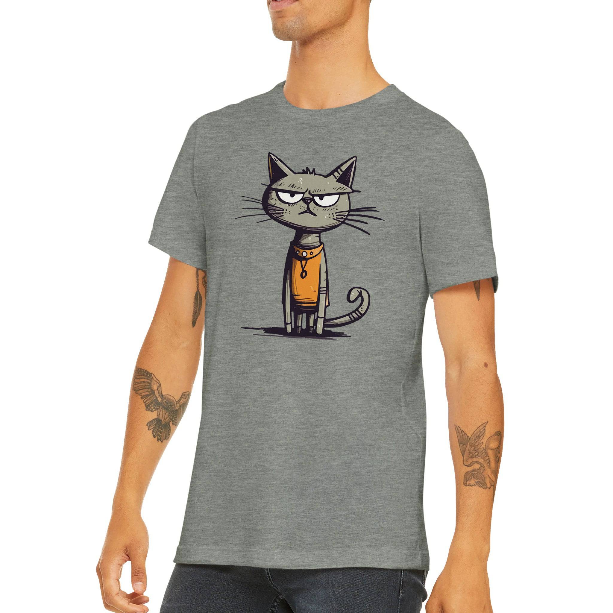 Budget Unisex Crewneck T-shirt/Egyptian-Funny-Cat - Enet Images