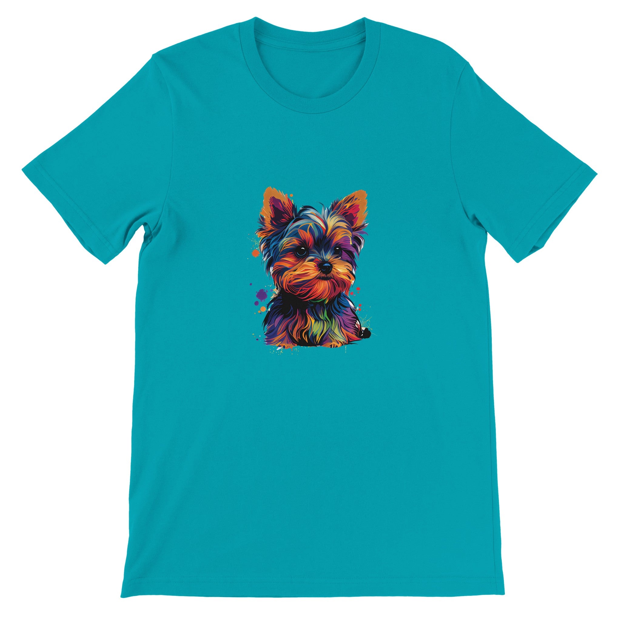Budget Unisex Crewneck T-shirt/Yorkie-Colorful - Enet Images