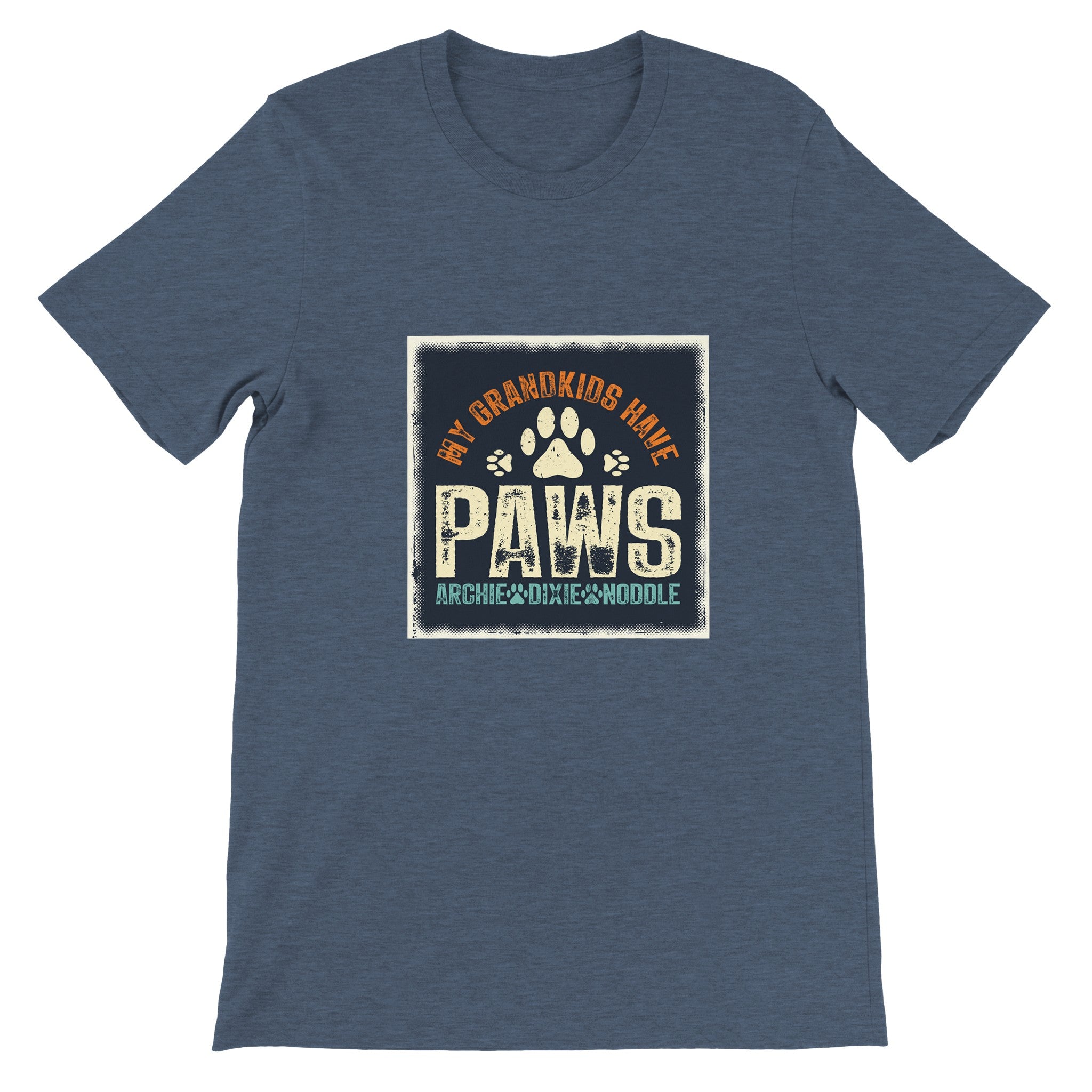 Budget Unisex Crewneck T-shirt/My-Grandkids-Have-Paws - Enet Images