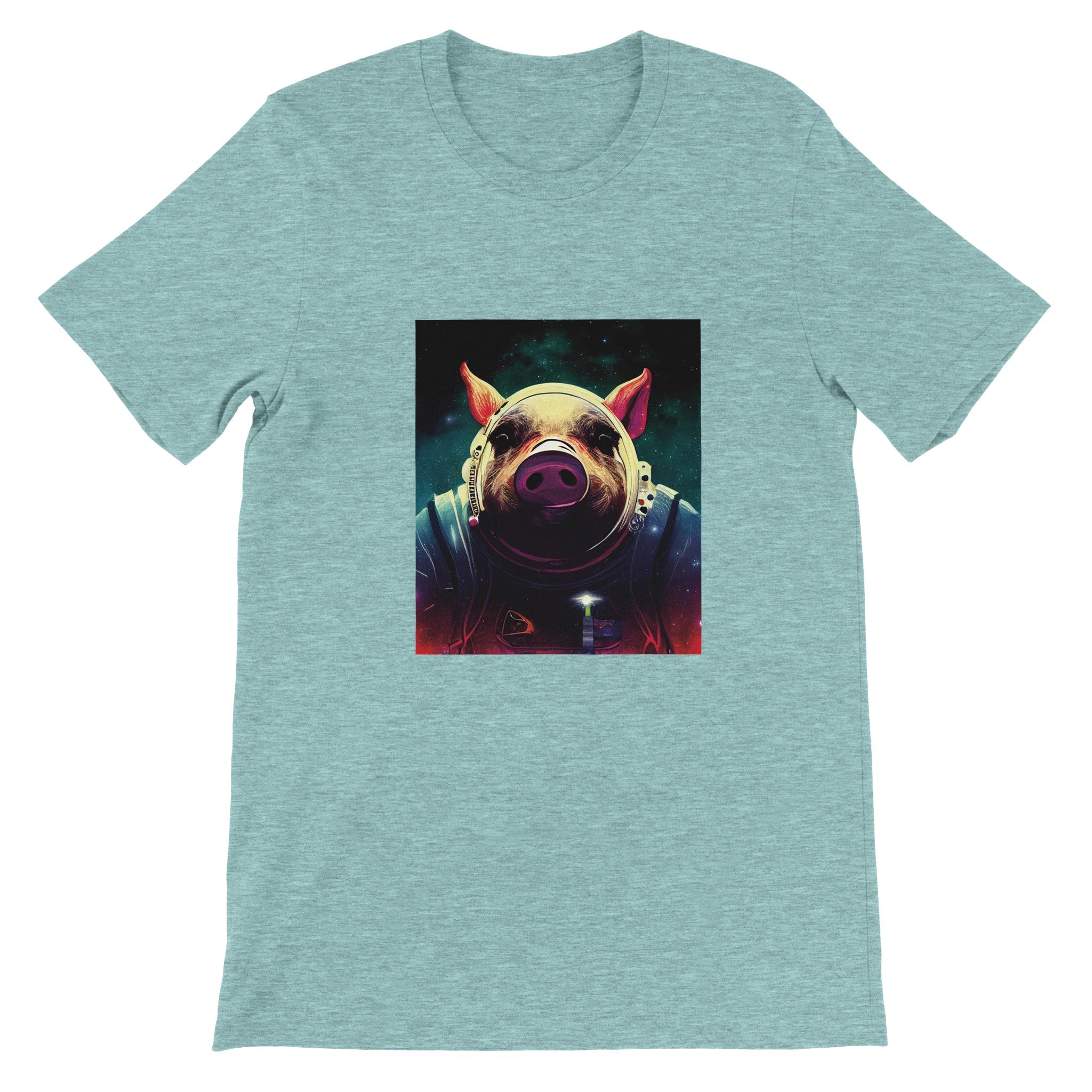Budget Unisex Crewneck T-shirt/Pig-Astronaut - Enet Images