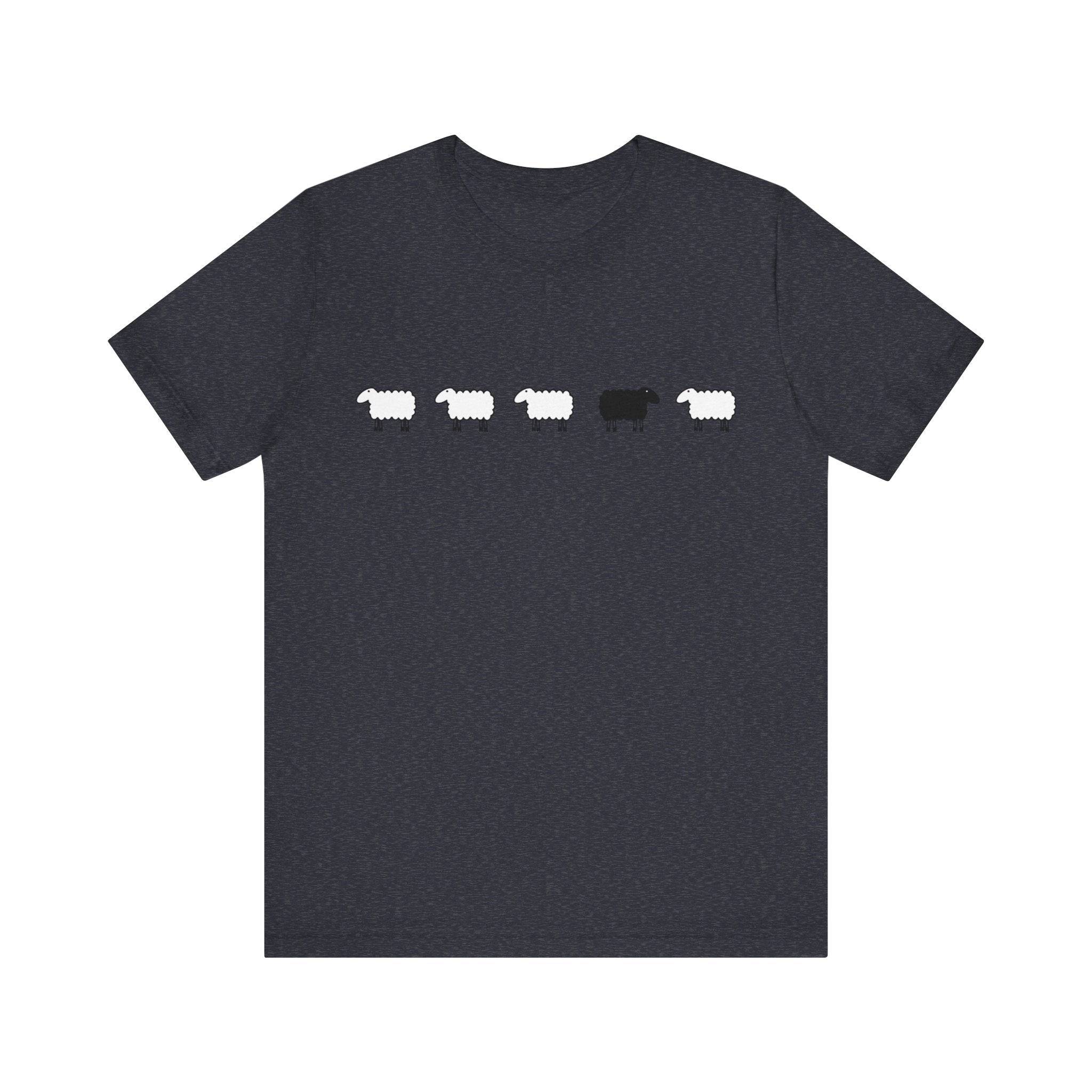 Budget Unisex Crewneck T-shirt/Sheep-Black-Sheep - Enet Images
