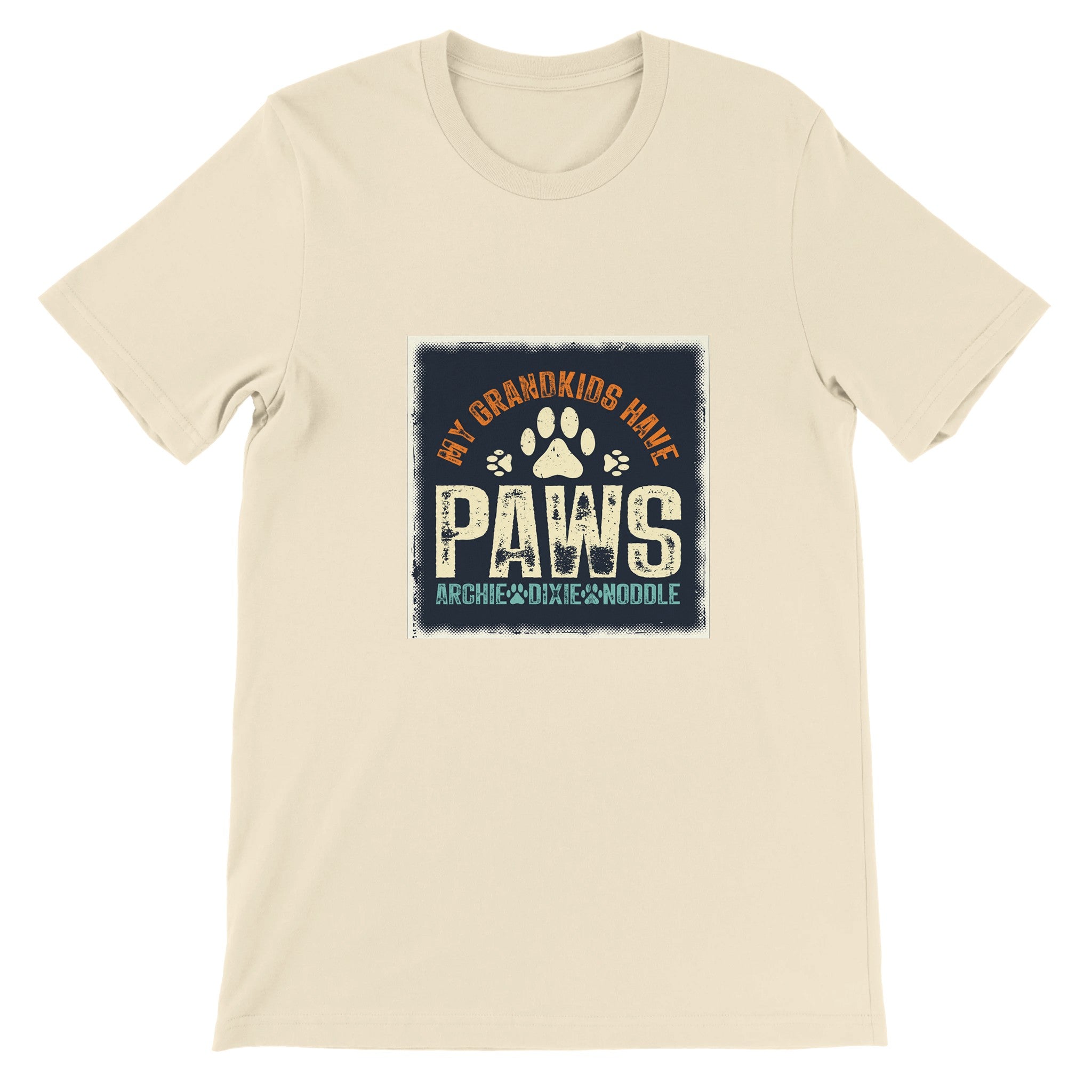 Budget Unisex Crewneck T-shirt/My-Grandkids-Have-Paws - Enet Images