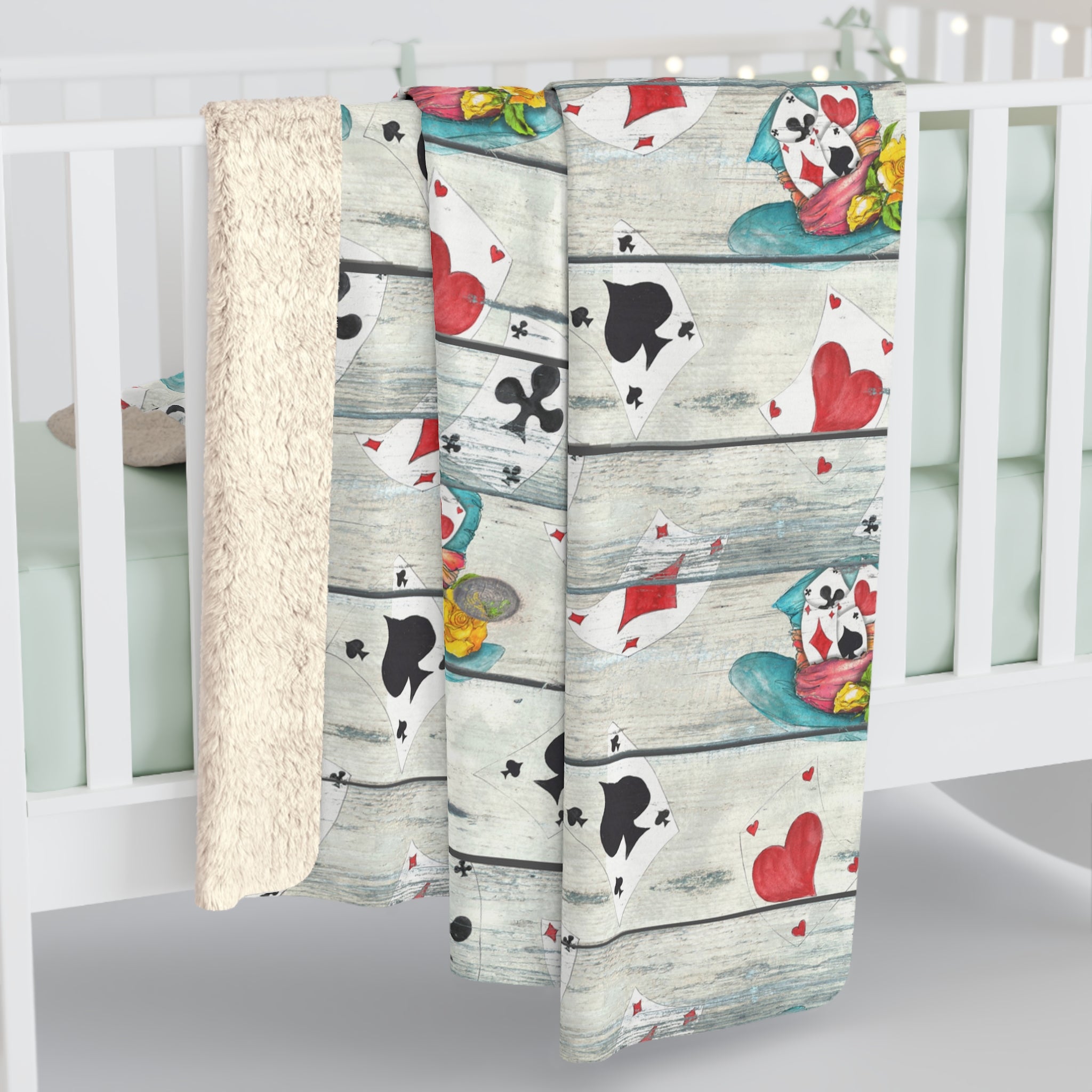 Love Cards/Sherpa Fleece Blanket - Enet Images