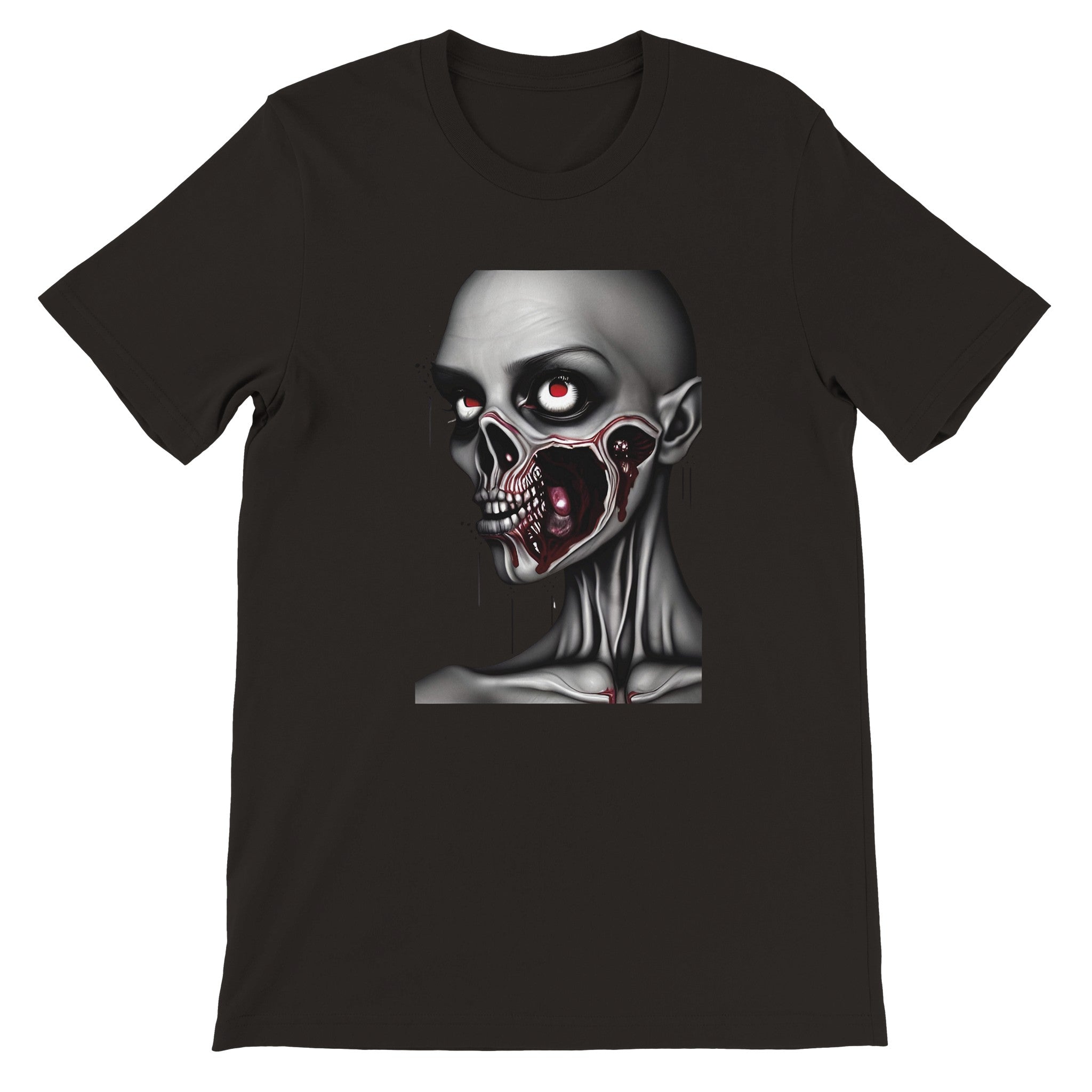 Budget Unisex Crewneck T-shirt/Zombie-Portrait - Enet Images