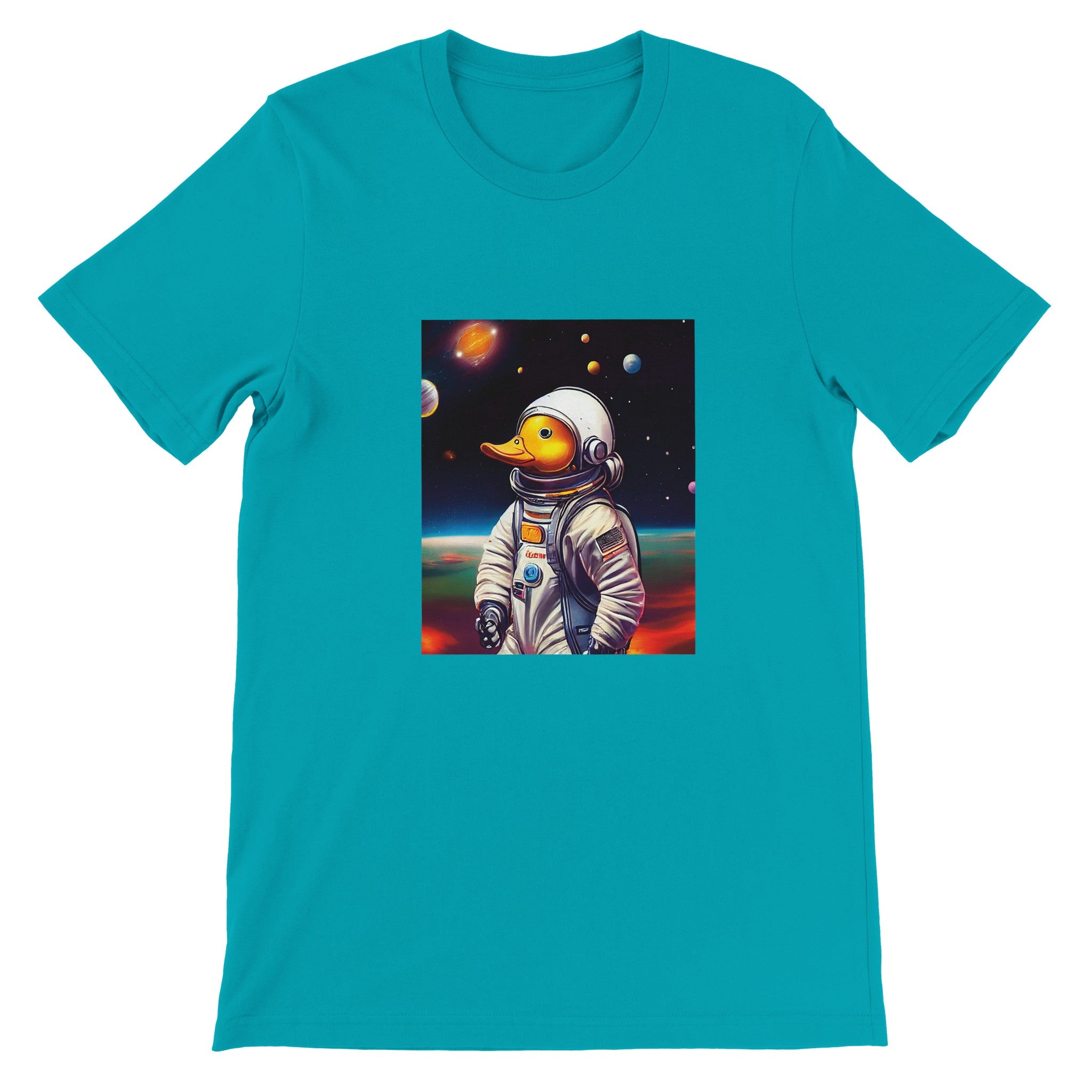 Budget Unisex Crewneck T-shirt/Astronaut-Duck - Enet Images