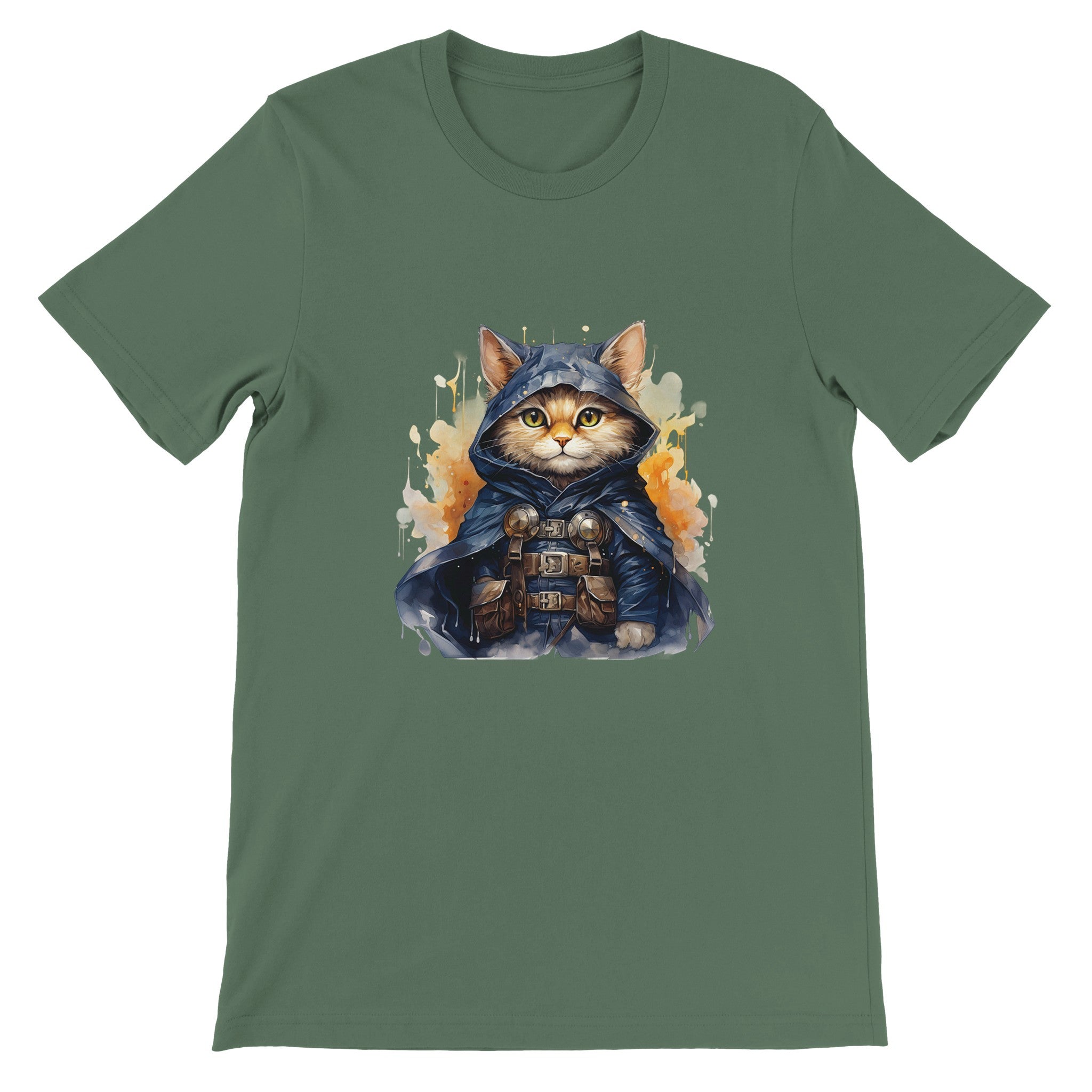 Budget Unisex Crewneck T-shirt/Cat-Crusader - Enet Images