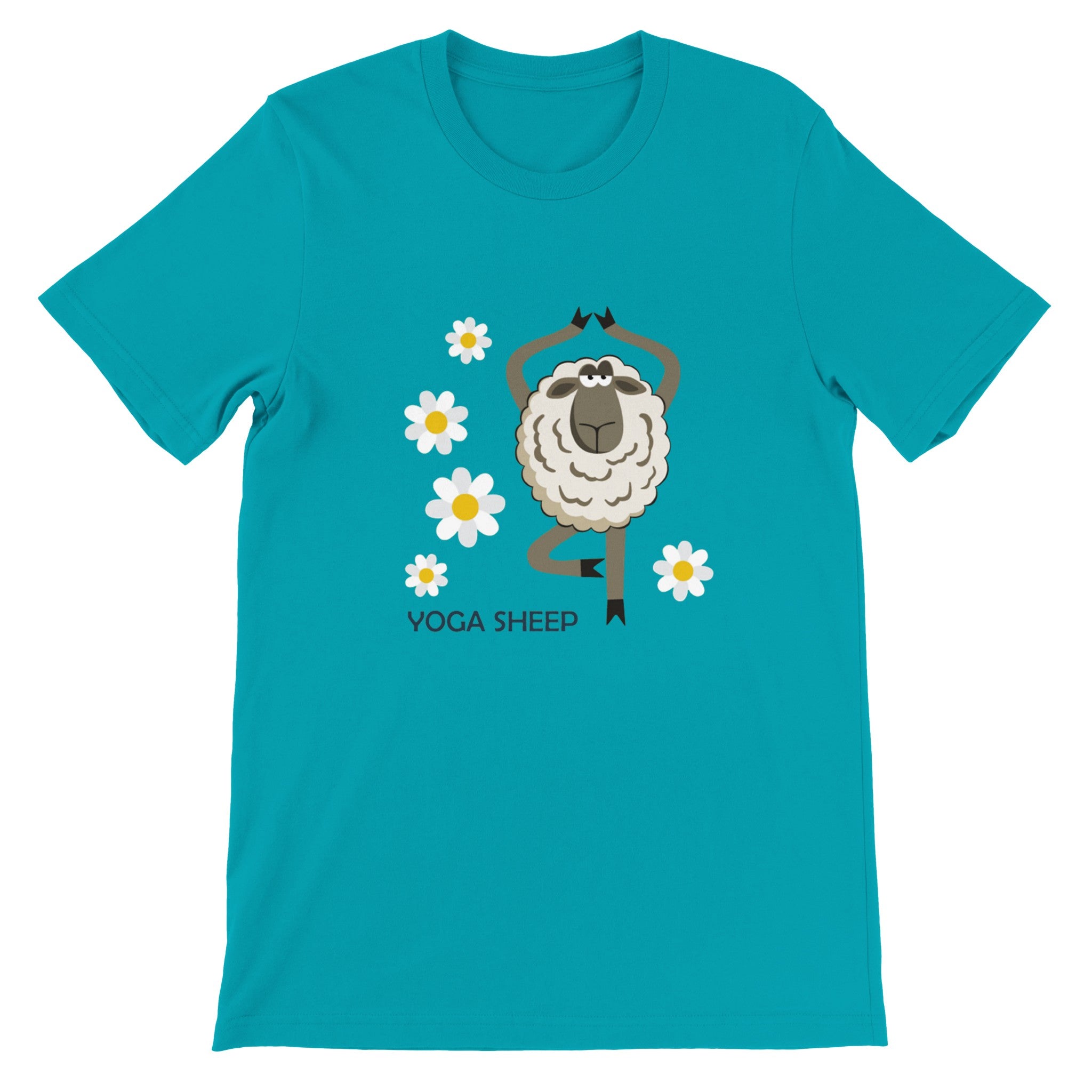 Budget Unisex Crewneck T-shirt/Yoga-Sheep - Enet Images