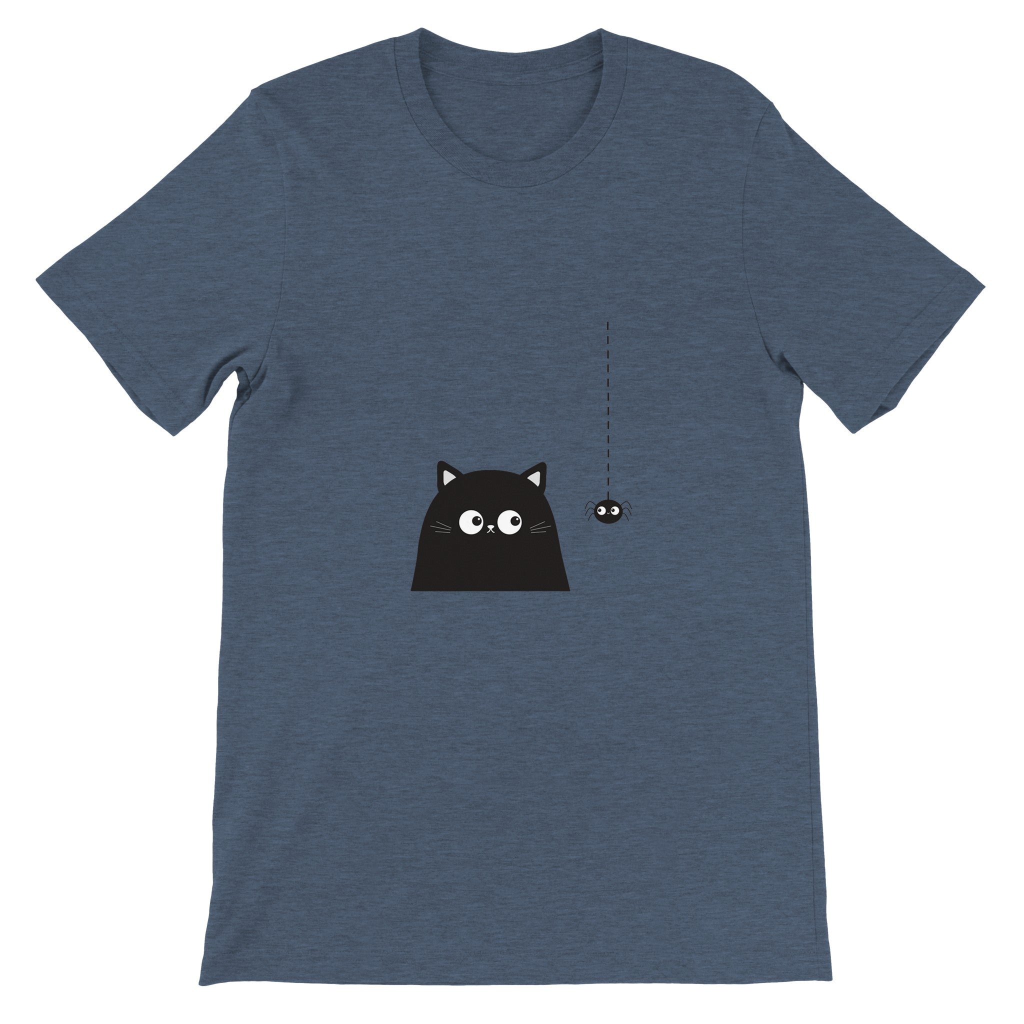Budget Unisex Crewneck T-shirt/Cat-Spider - Enet Images