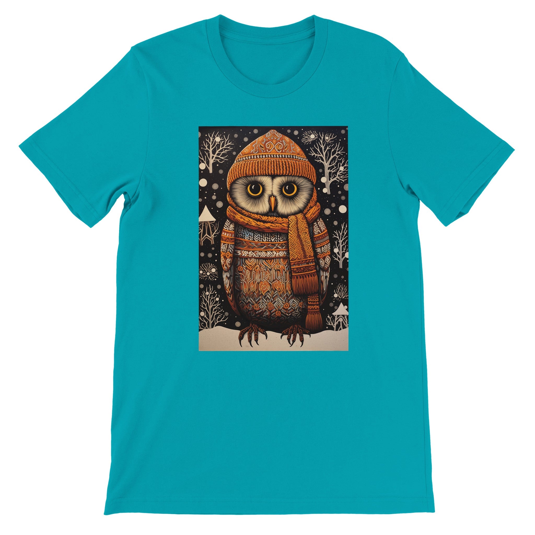 Budget Unisex Crewneck T-shirt/Owl-Winter - Enet Images