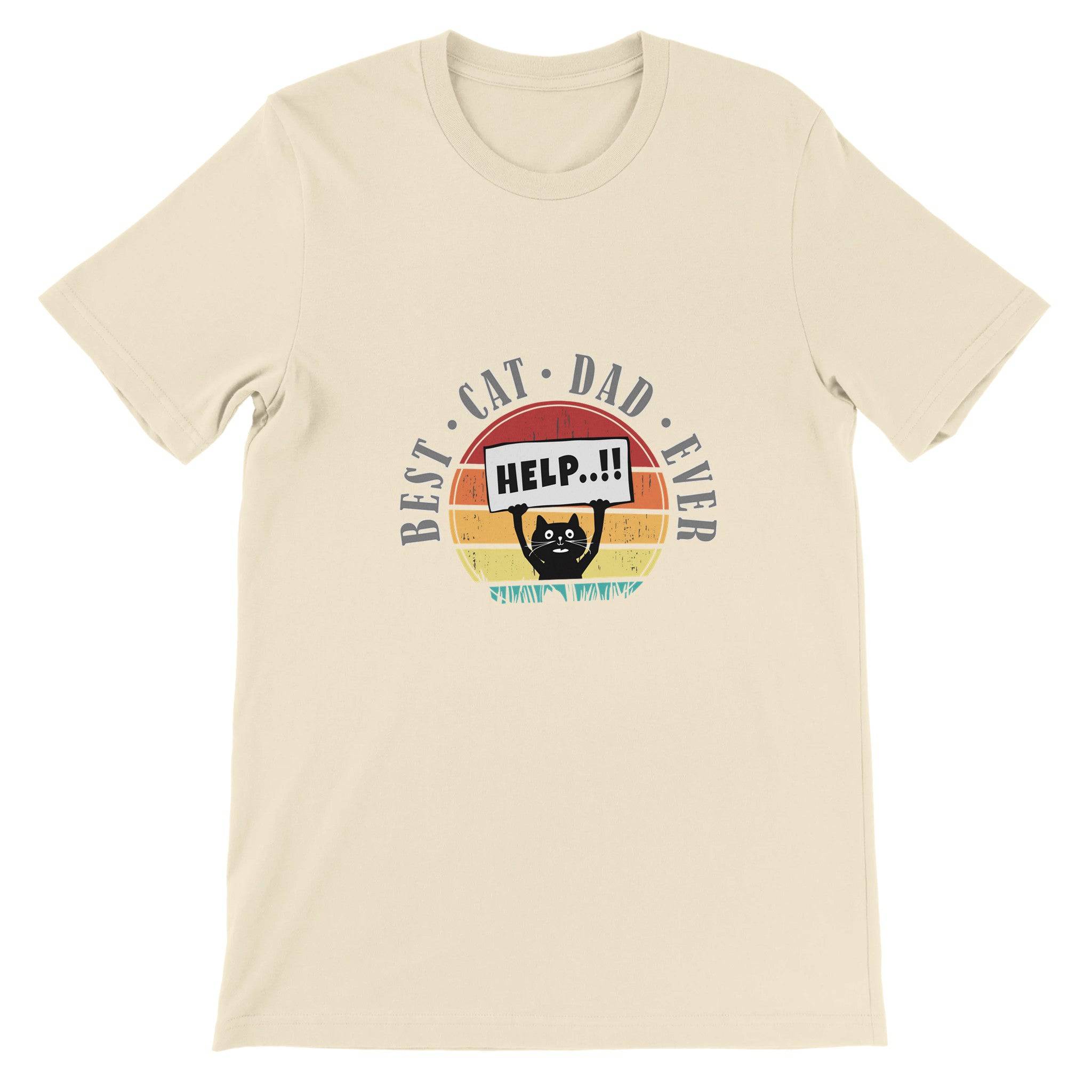 Budget Unisex Crewneck T-shirt/Best-Cat-Dad-Ever - Enet Images