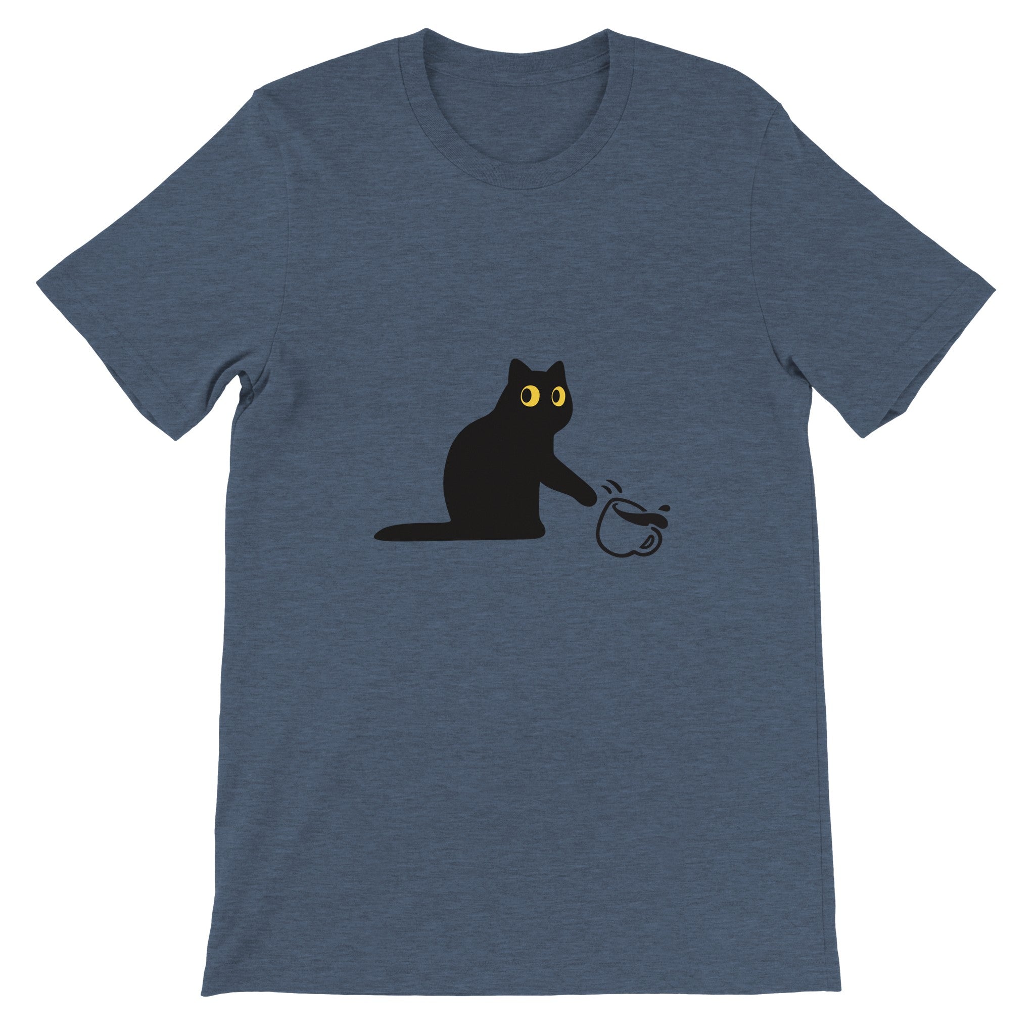 Budget Unisex Crewneck T-shirt/Cat-Coffee - Enet Images