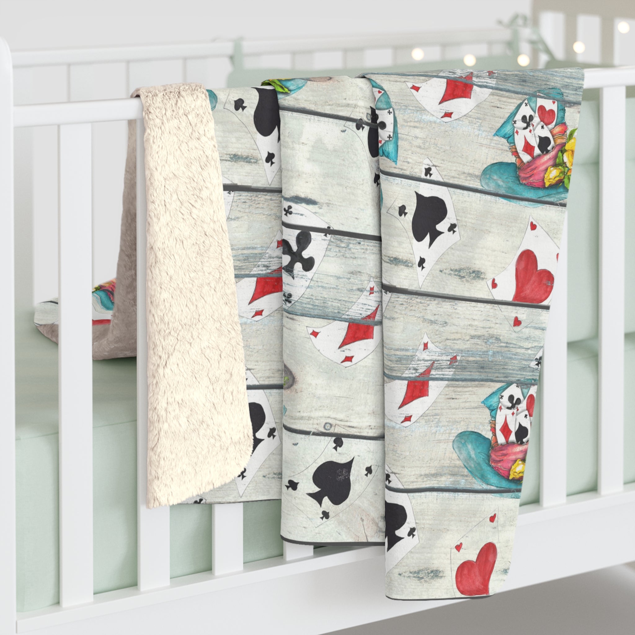 Love Cards/Sherpa Fleece Blanket - Enet Images