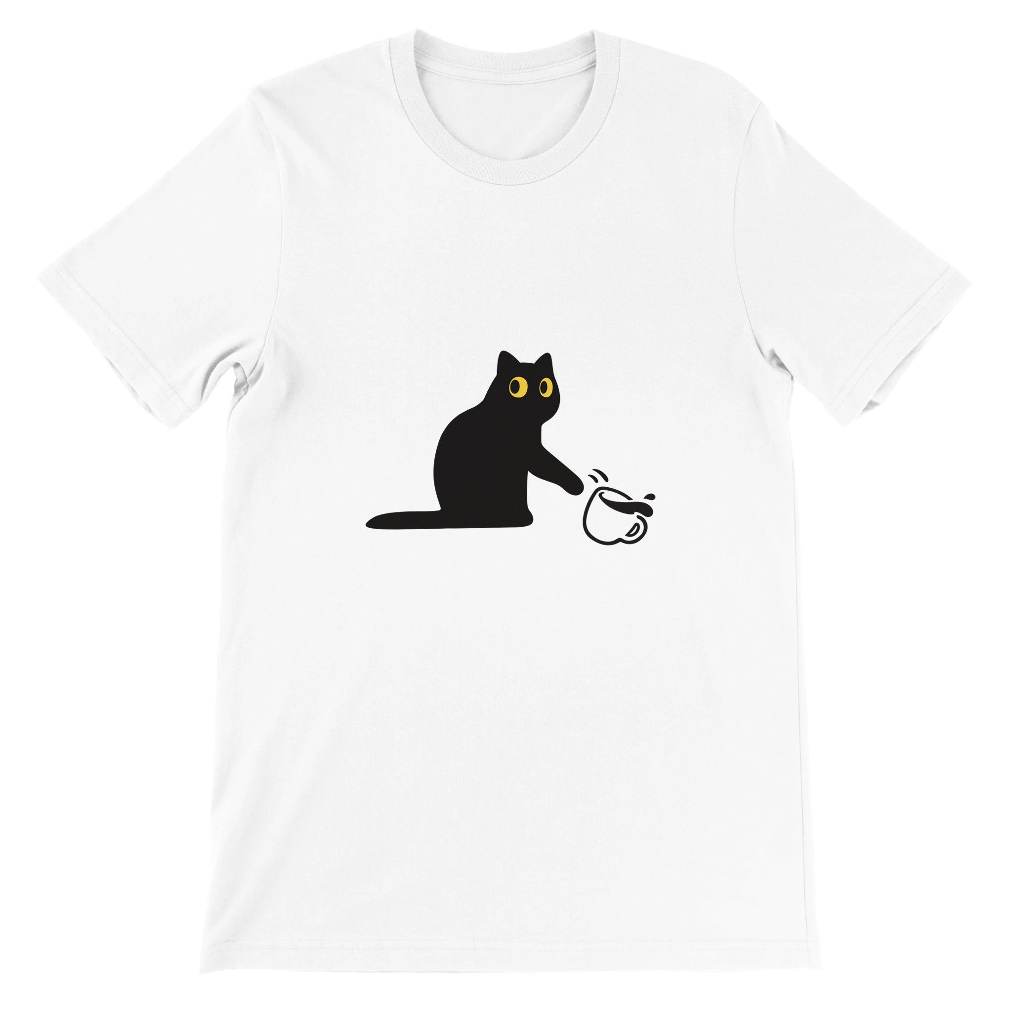 Budget Unisex Crewneck T-shirt/Cat-Coffee - Enet Images