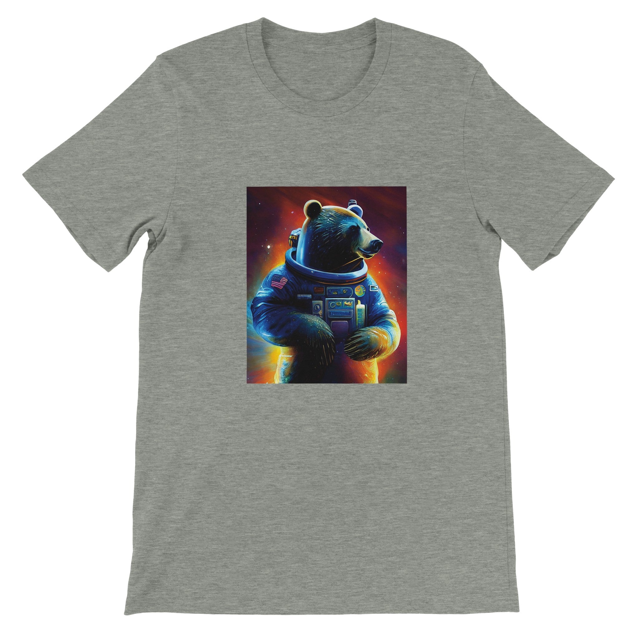 Budget Unisex Crewneck T-shirt/Bear-Astronaut - Enet Images
