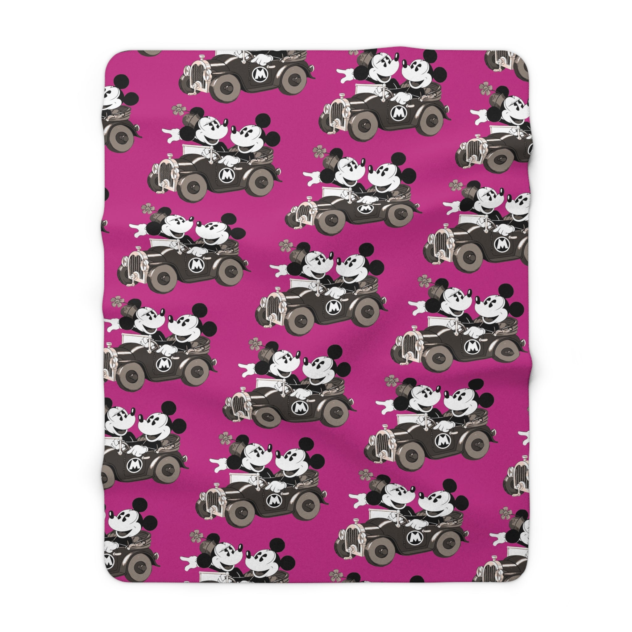 Mickey & Minnie/Sherpa Fleece Blanket - Enet Images