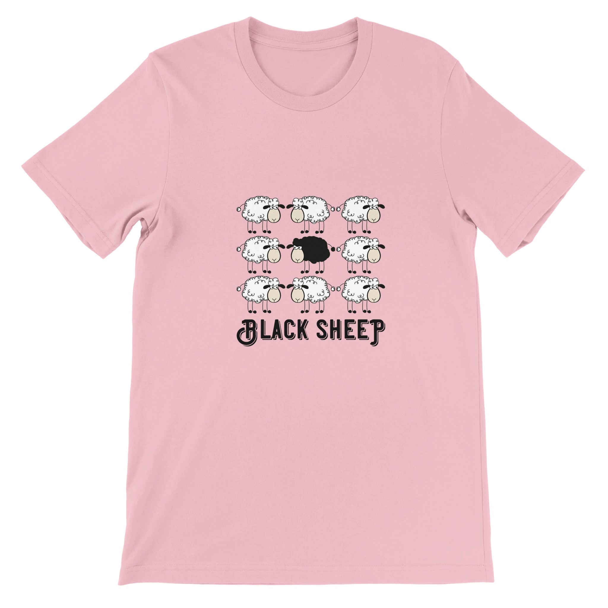 Budget Unisex Crewneck T-shirt/Black-Sheep - Enet Images