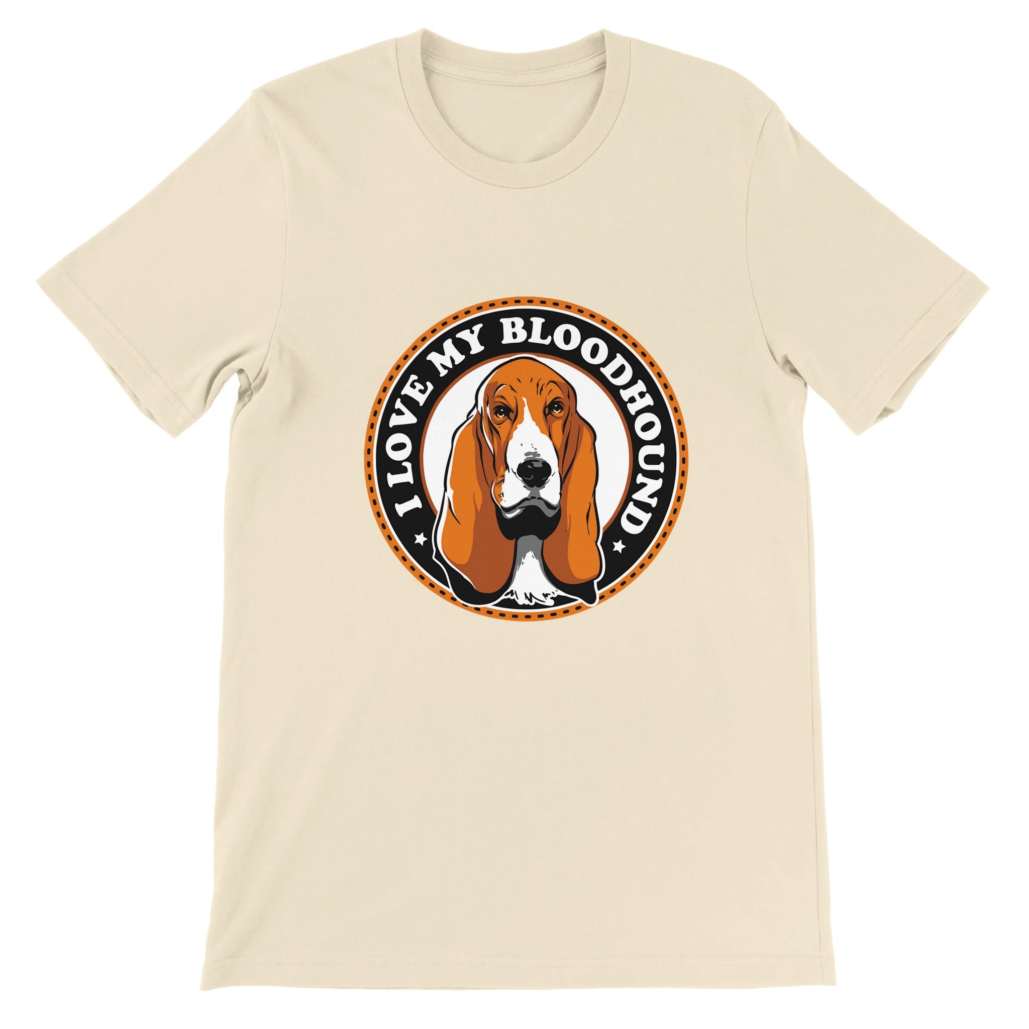 Budget Unisex Crewneck T-shirt/Bloodhound-Dog - Enet Images