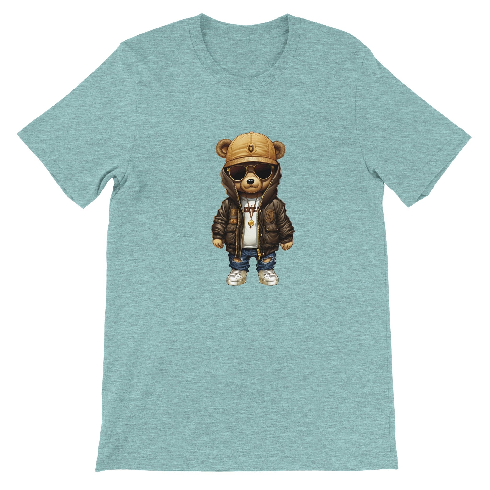 Budget Unisex Crewneck T-shirt/Teddy-Bear-Hip-Hop - Enet Images
