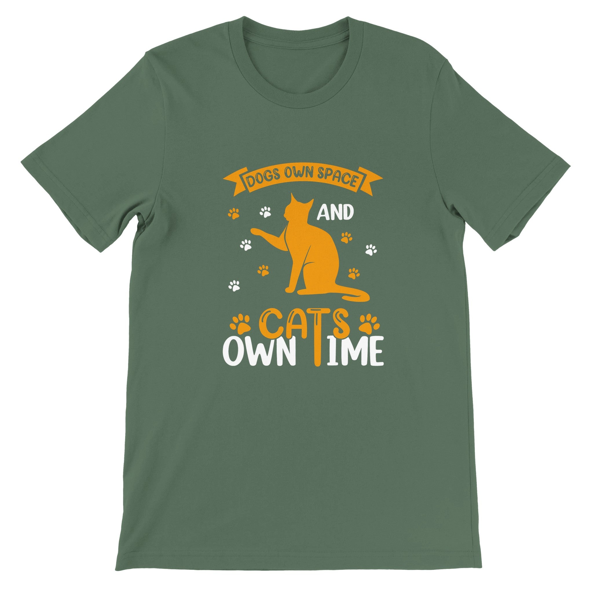 Budget Unisex Crewneck T-shirt/Cats-Own-Time - Enet Images