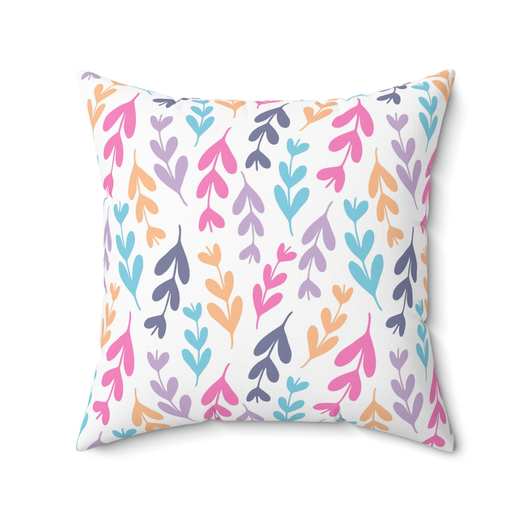 Valentine Heart Flowers/Spun Polyester Square Pillow - Enet Images