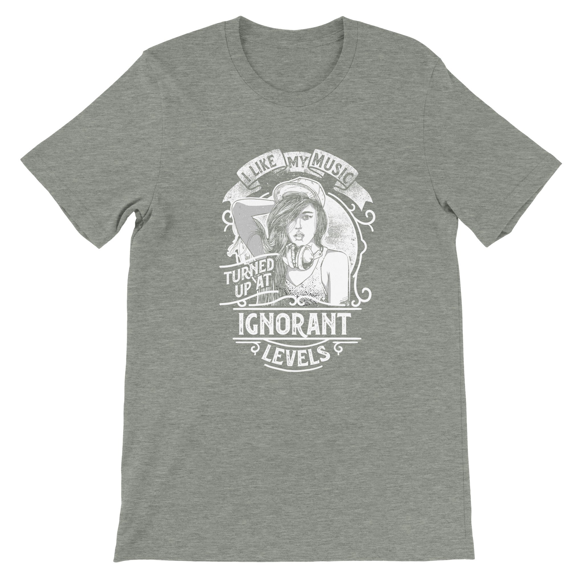 Budget Unisex Crewneck T-shirt/I-Like-My-Music - Enet Images