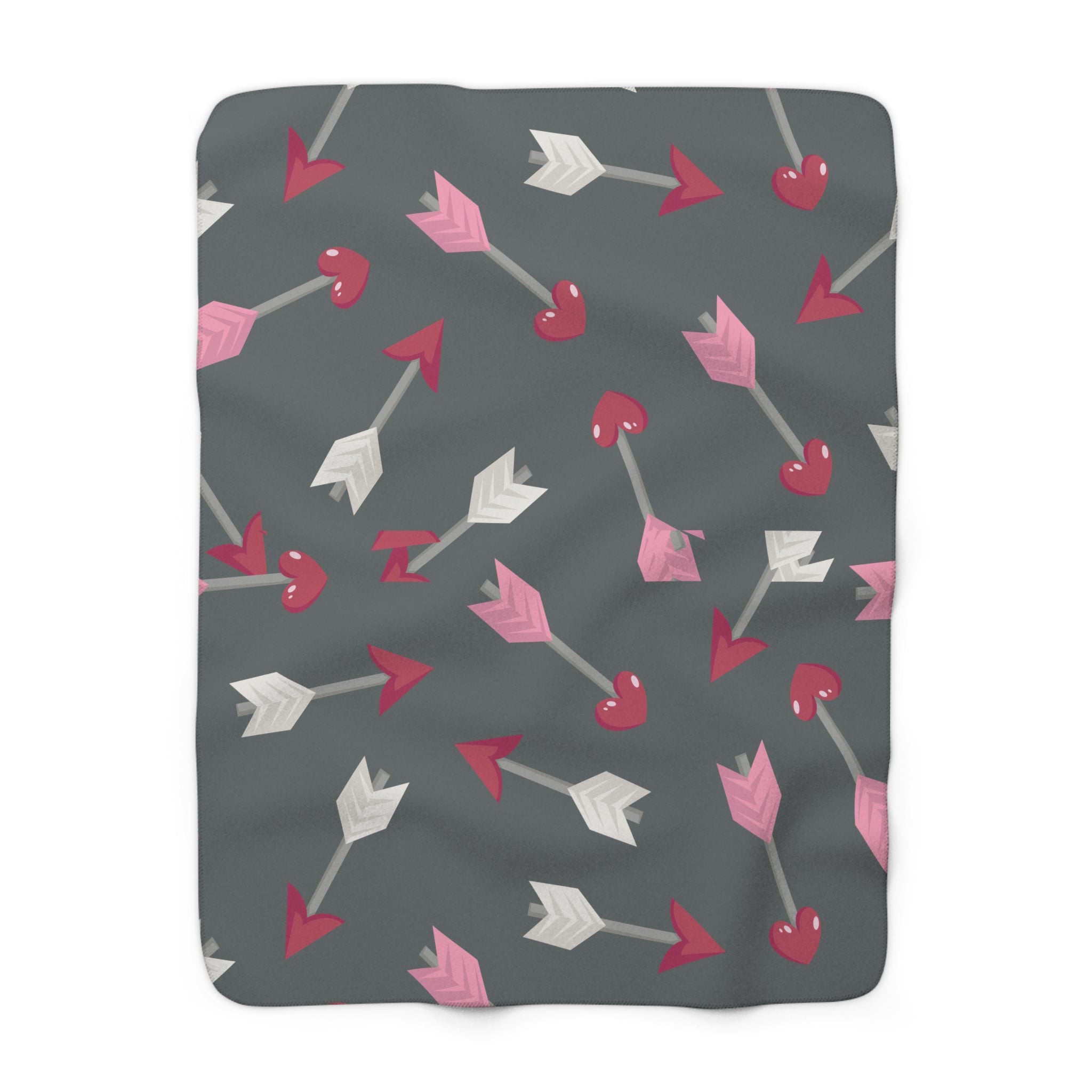 Valentine Hearts/Sherpa Fleece Blanket - Enet Images