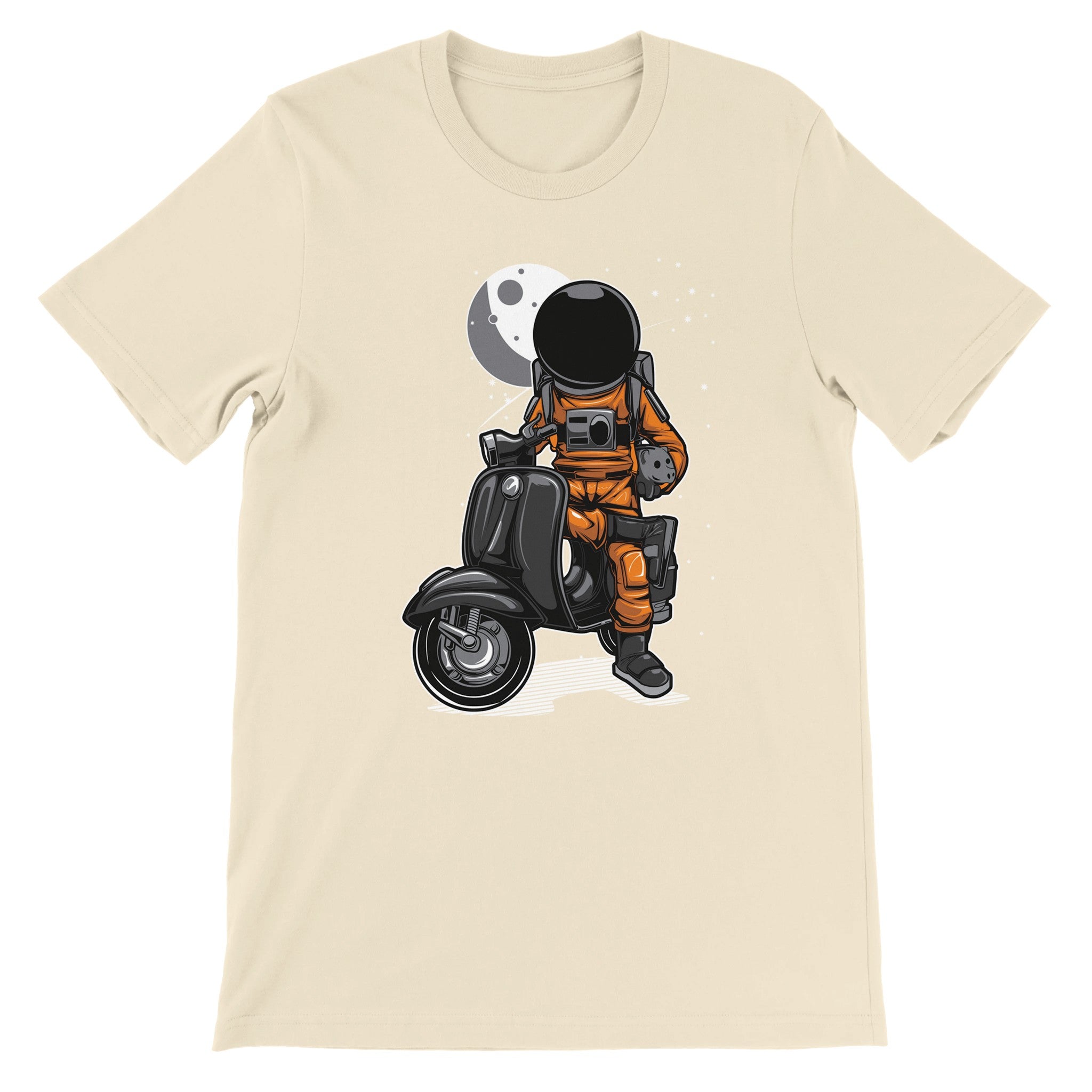Budget Unisex Crewneck T-shirt/Astronaut-Scooter - Enet Images