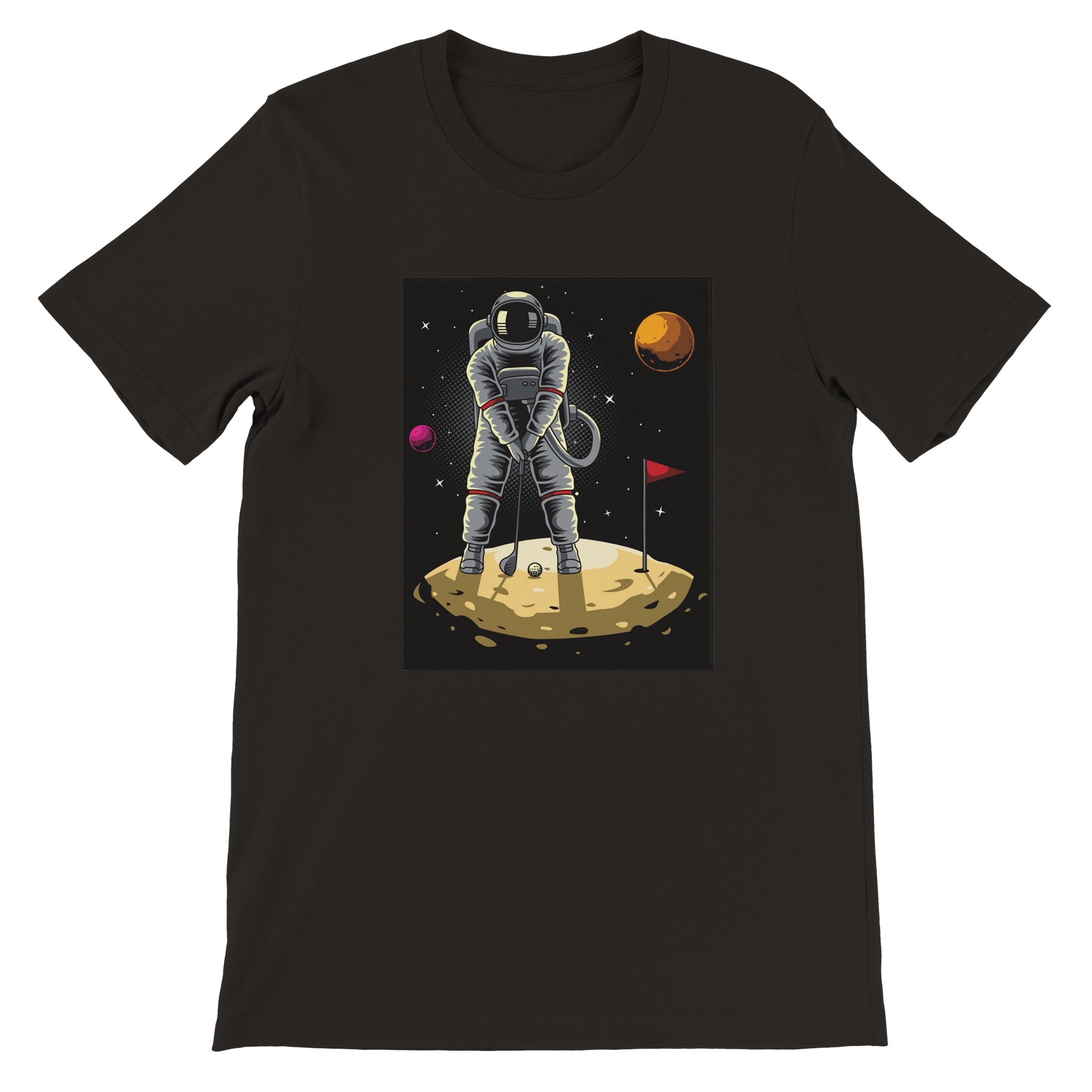 Budget Unisex Crewneck T-shirt/Astronaut-Golf - Enet Images