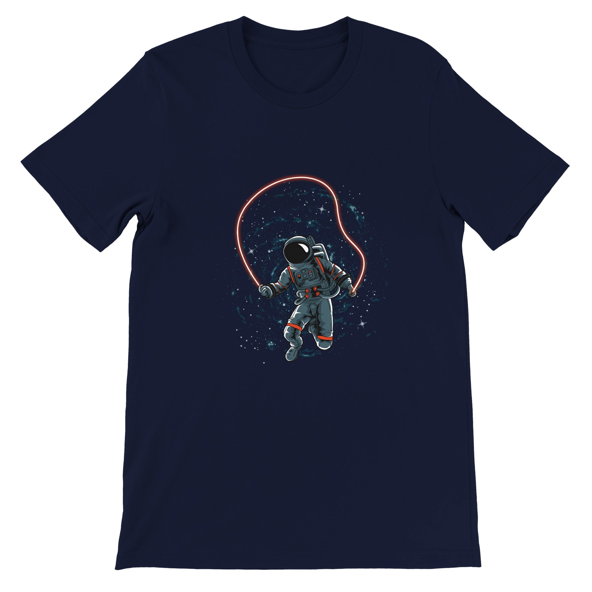 Budget Unisex Crewneck T-shirt/Astronaut-Playing - Enet Images