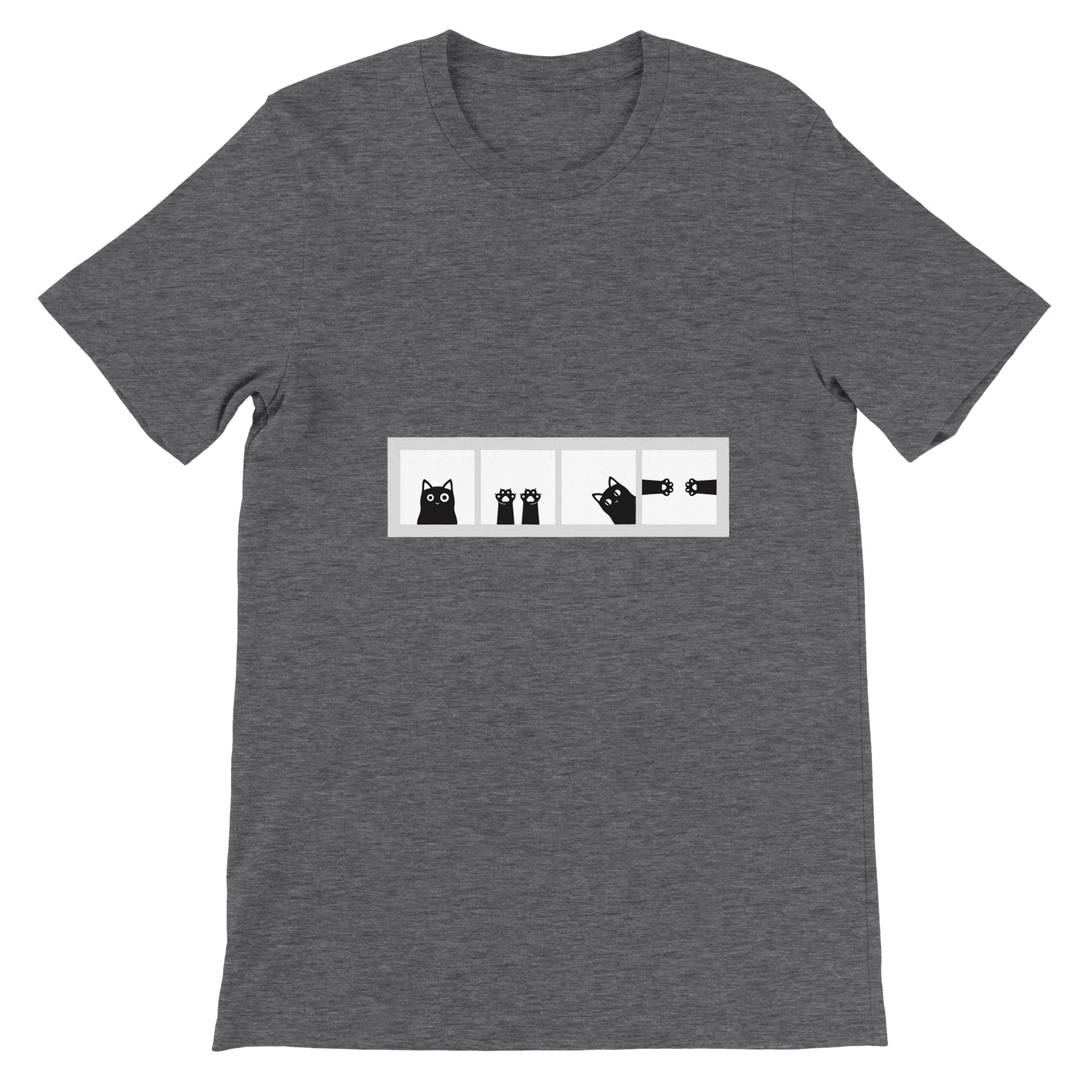 Budget Unisex Crewneck T-shirt/Cat-Paws-Windows - Enet Images