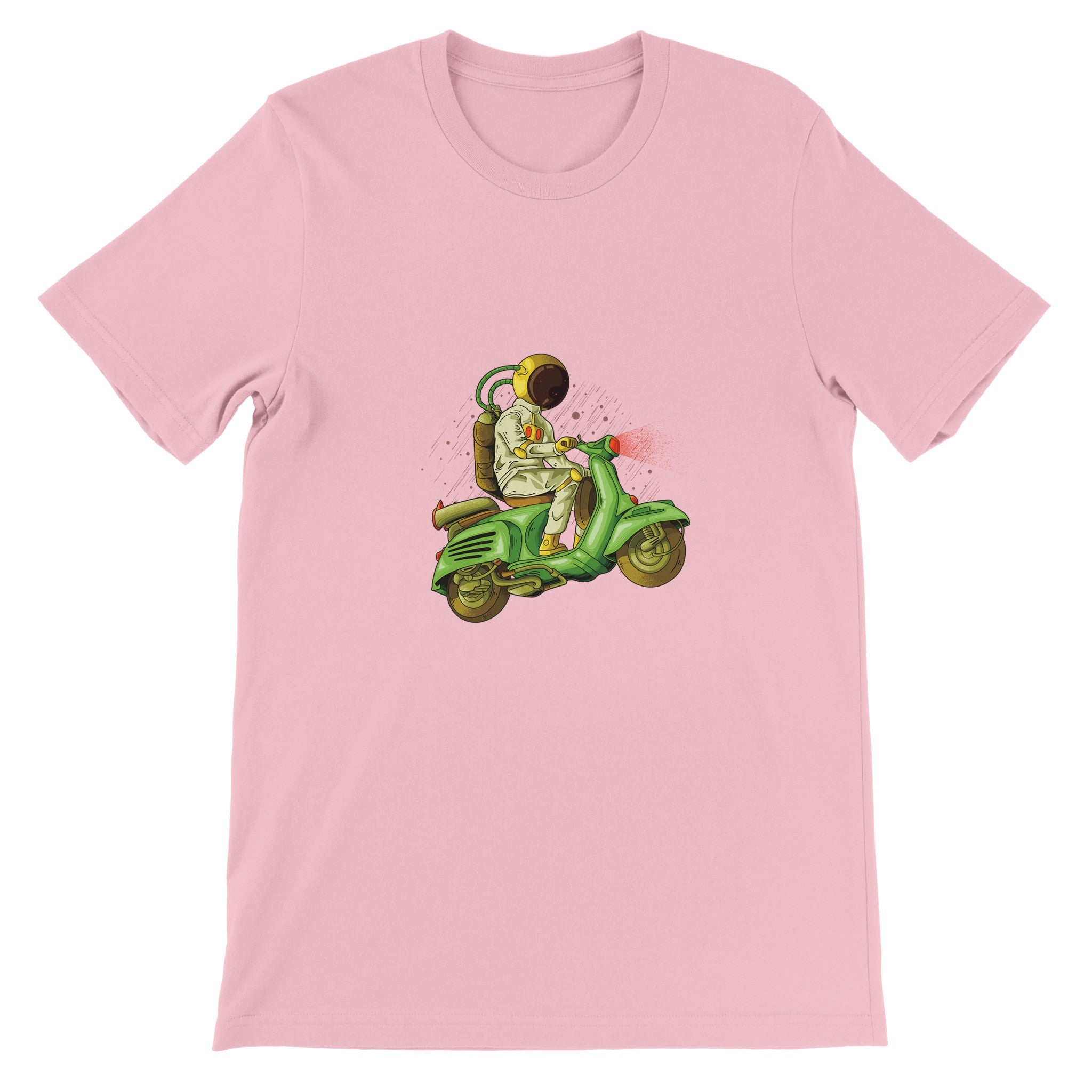 Budget Unisex Crewneck T-shirt/Astronaut-Green-Vespa - Enet Images