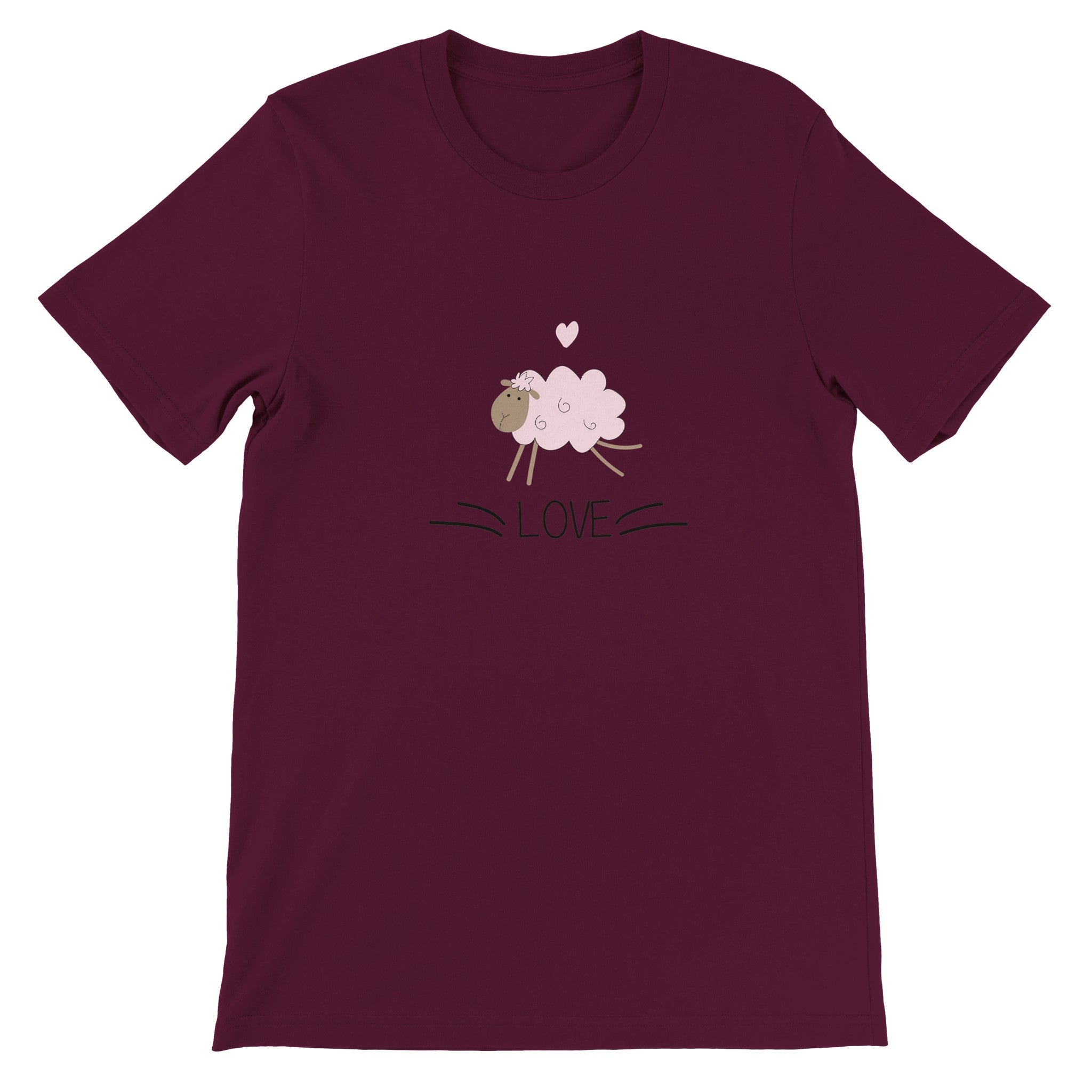 Budget Unisex Crewneck T-shirt/Love-Sheep - Enet Images
